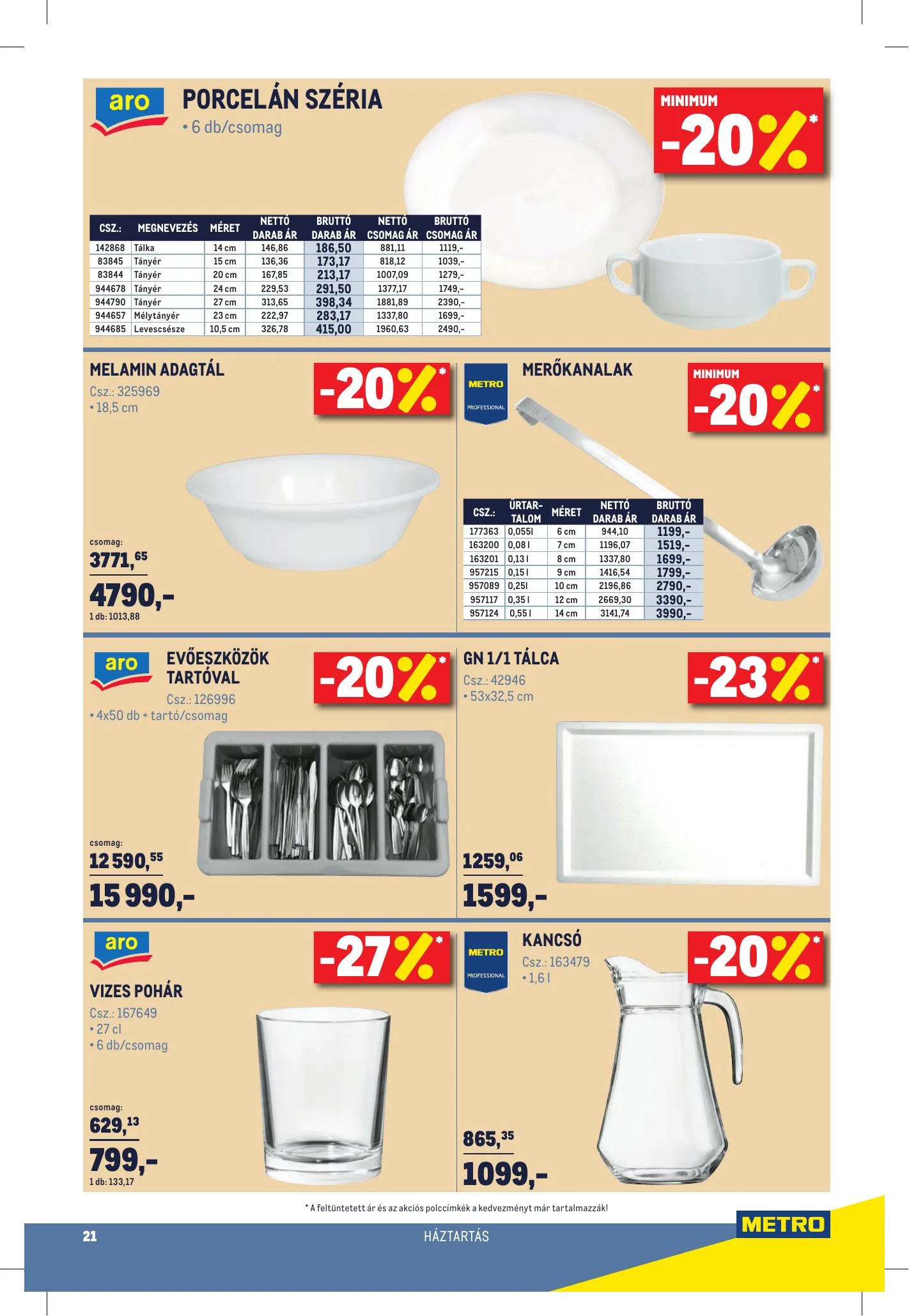 Metro akciós újság Horeca 08.11–09.07 – 21. oldal