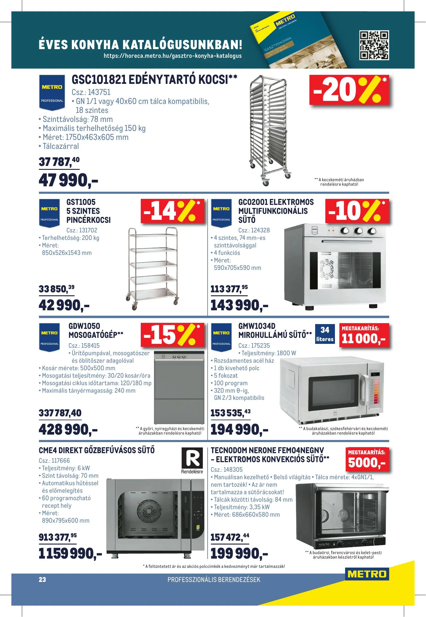 Metro akciós újság Horeca 08.11–09.07 – 23. oldal