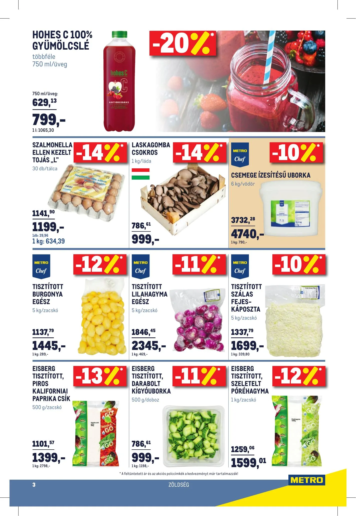 Metro akciós újság Horeca 08.11–09.07 – 3. oldal