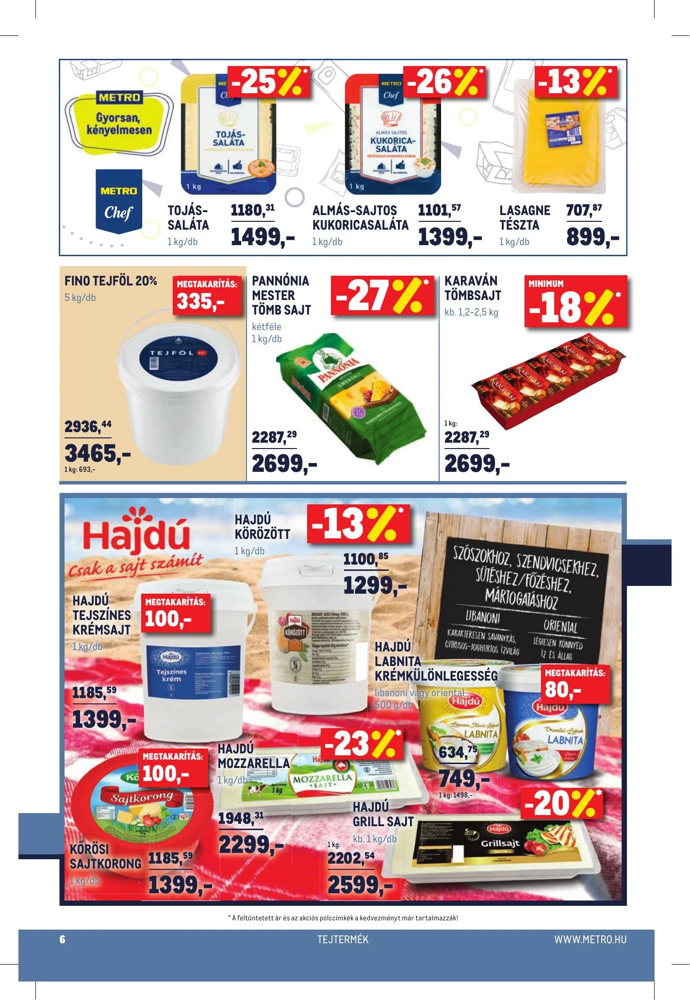 Metro akciós újság Horeca 08.11–09.07 – 6. oldal