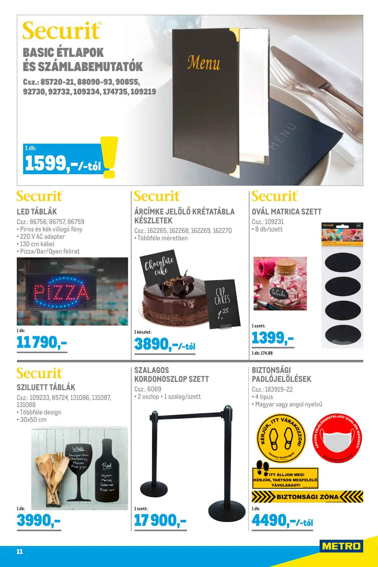 Metro akciós újság Horeca 08.25–09.21 – 11. oldal