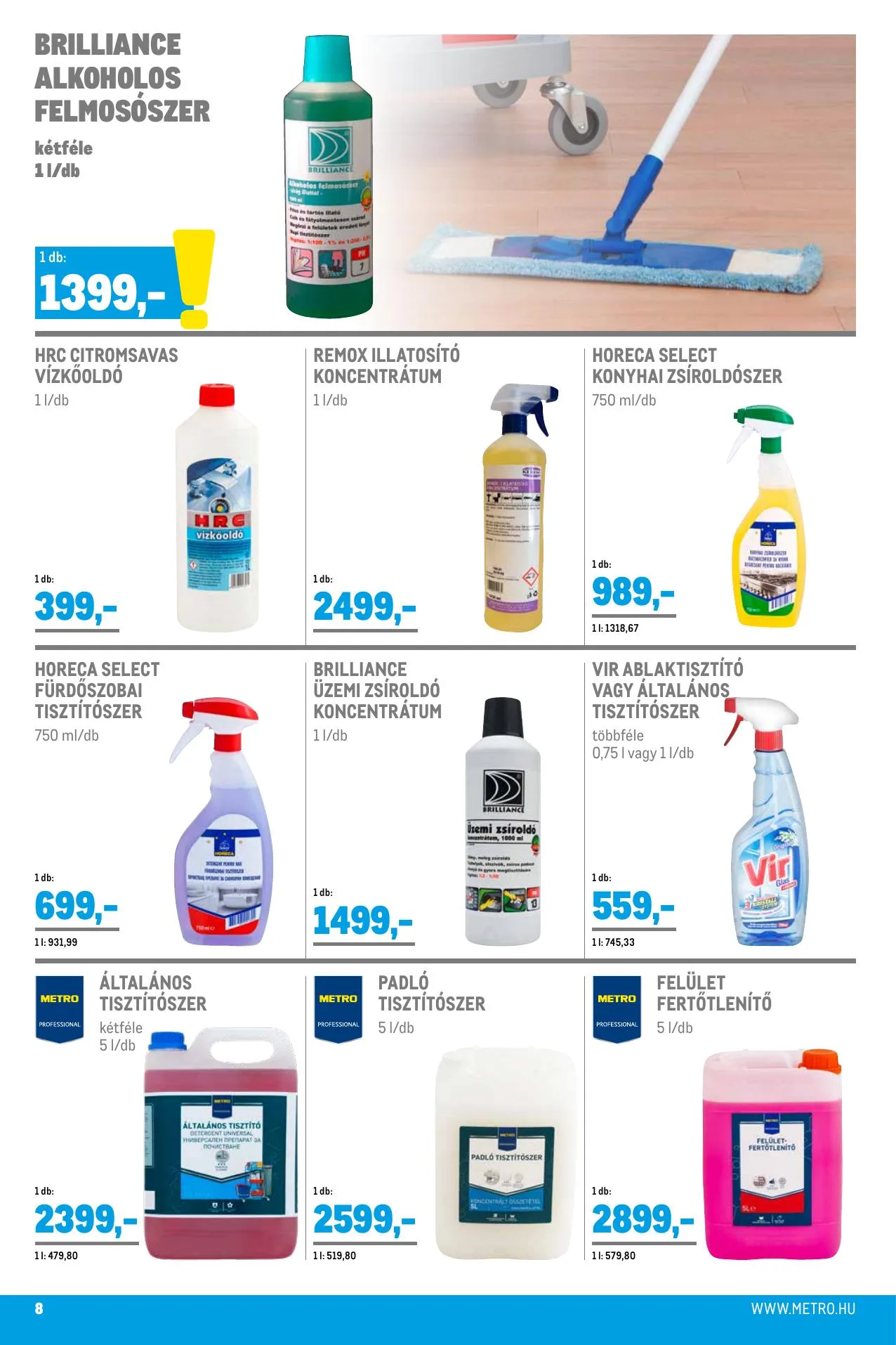 Metro akciós újság Horeca 08.25–09.21 – 8. oldal