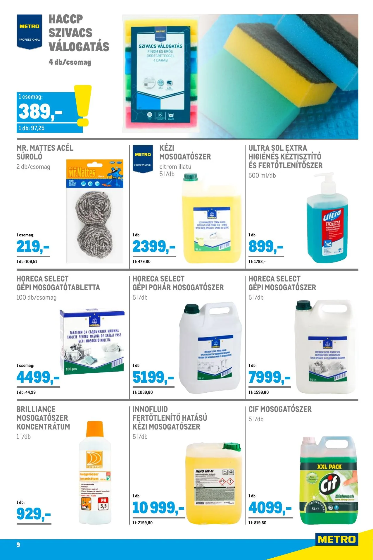 Metro akciós újság Horeca 08.25–09.21 – 9. oldal