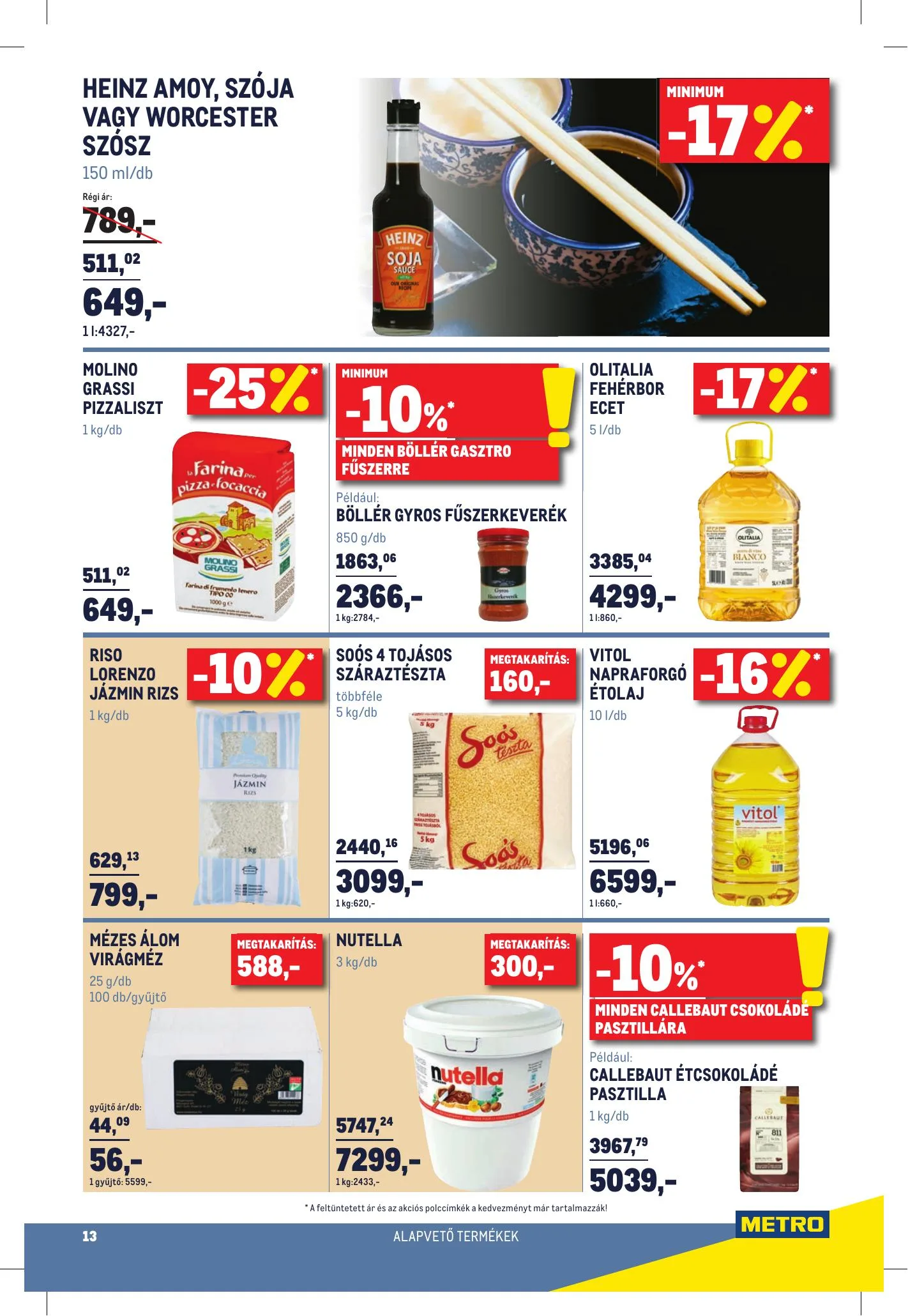 Metro akciós újság Horeca 09.08–10.05 – 13. oldal