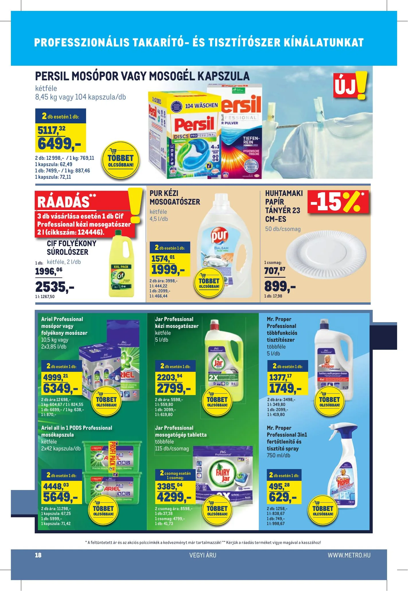 Metro akciós újság Horeca 09.08–10.05 – 18. oldal