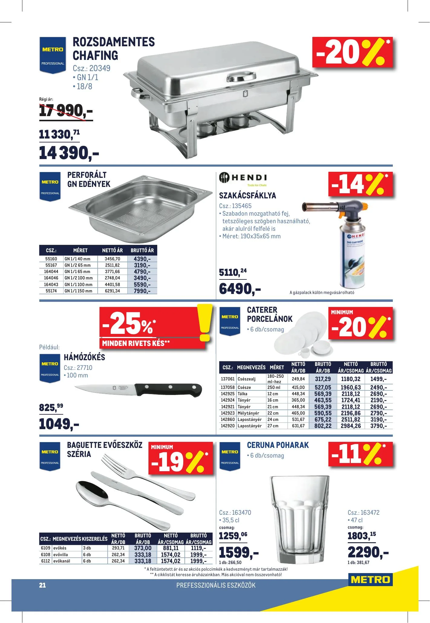 Metro akciós újság Horeca 09.08–10.05 – 21. oldal