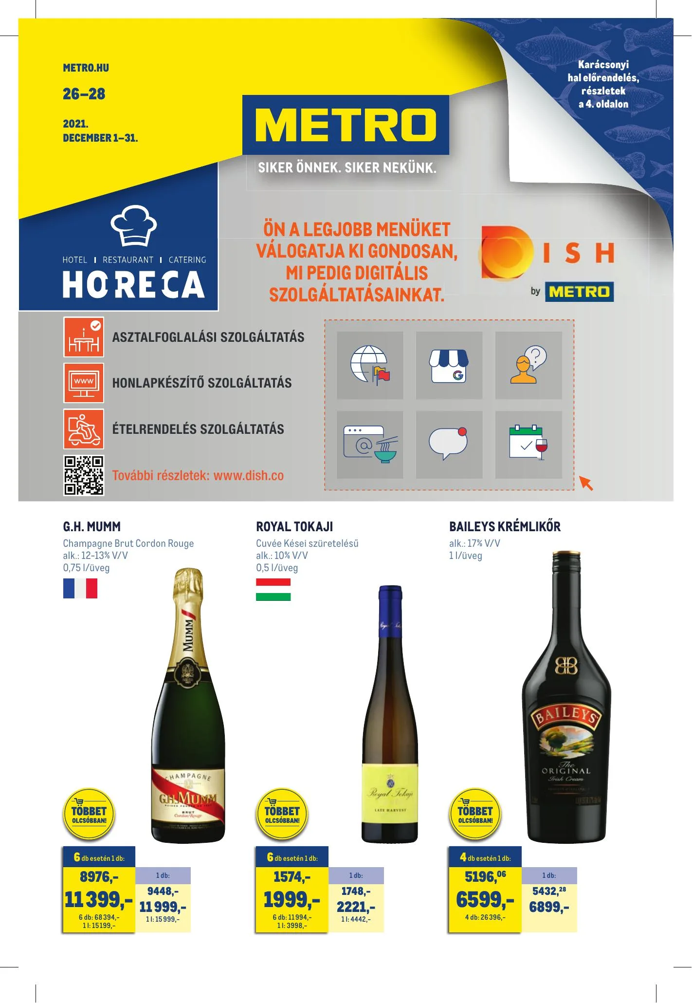 Metro akciós újság Horeca 12.01–12.31