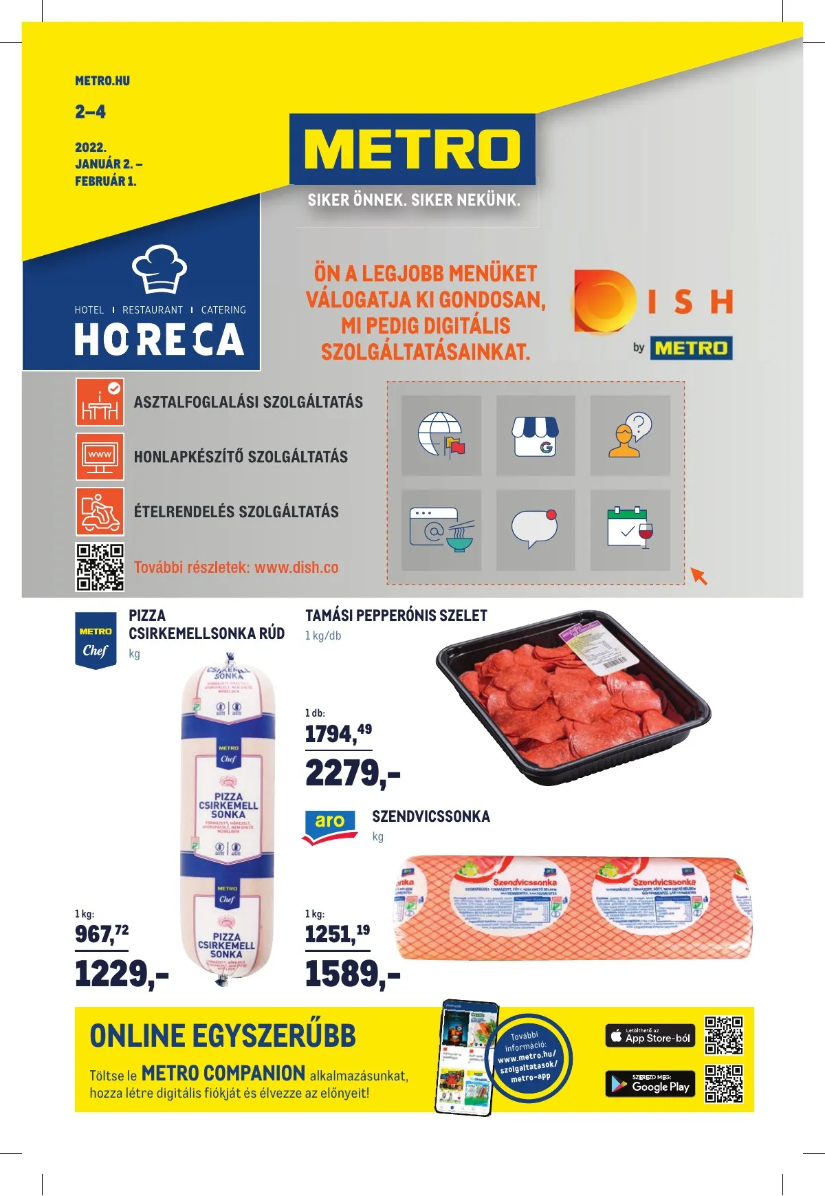 Metro akciós újság Horeca 01.02–01.02