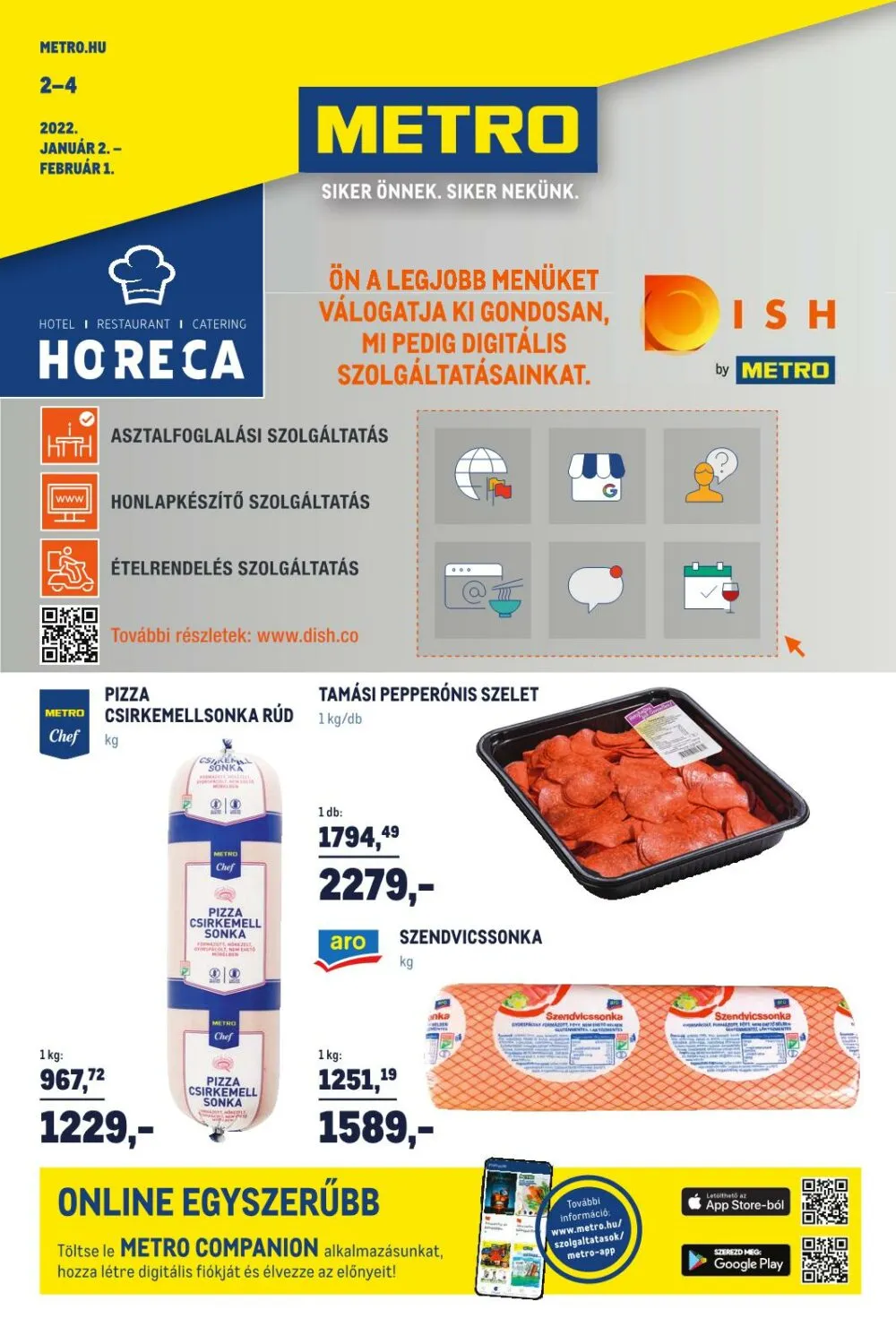 Metro akciós újság Horeca 01.02–02.01