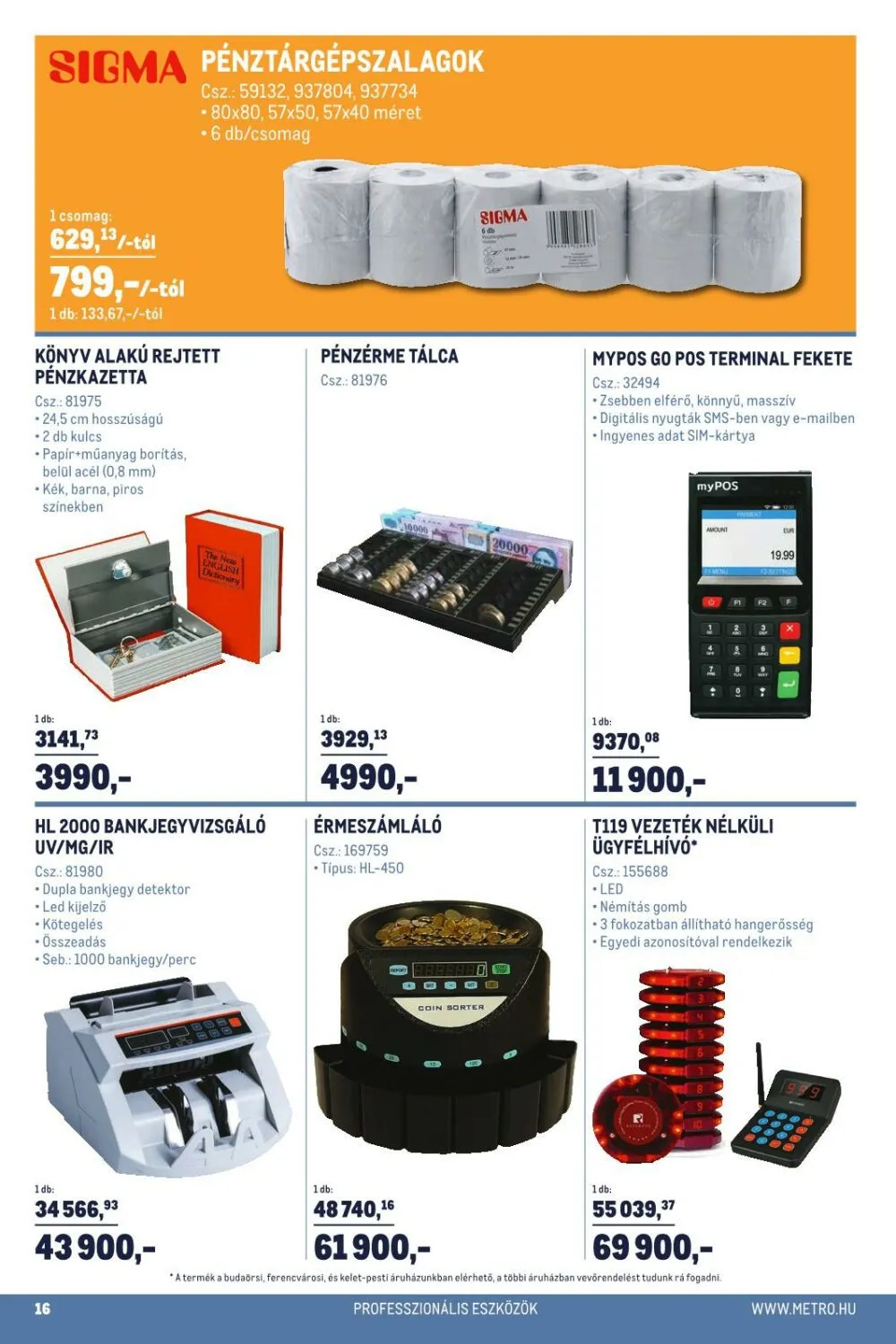 Metro akciós újság Horeca 01.02–02.01 – 16. oldal