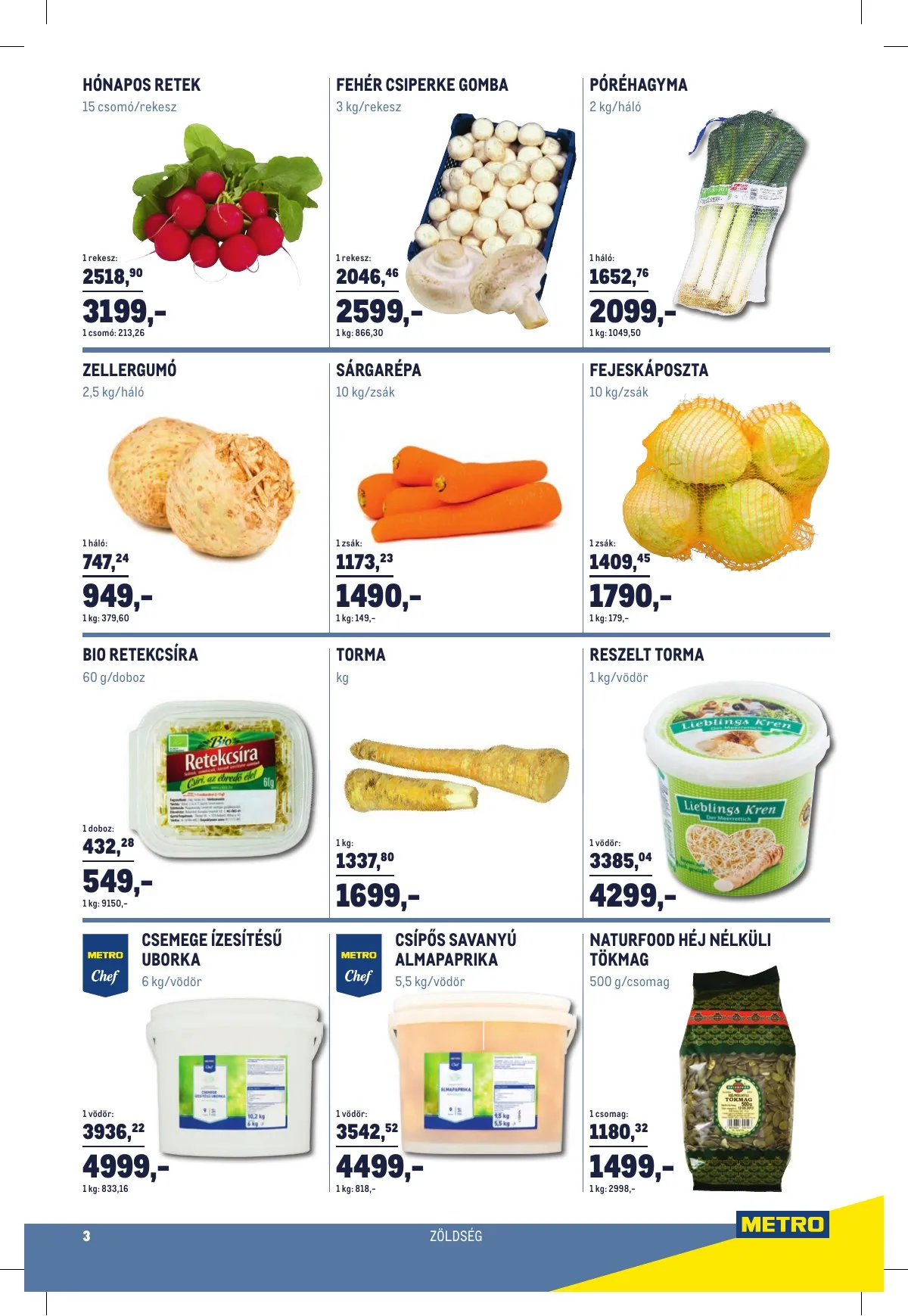 Metro akciós újság Horeca 03.30–04.19 – 3. oldal