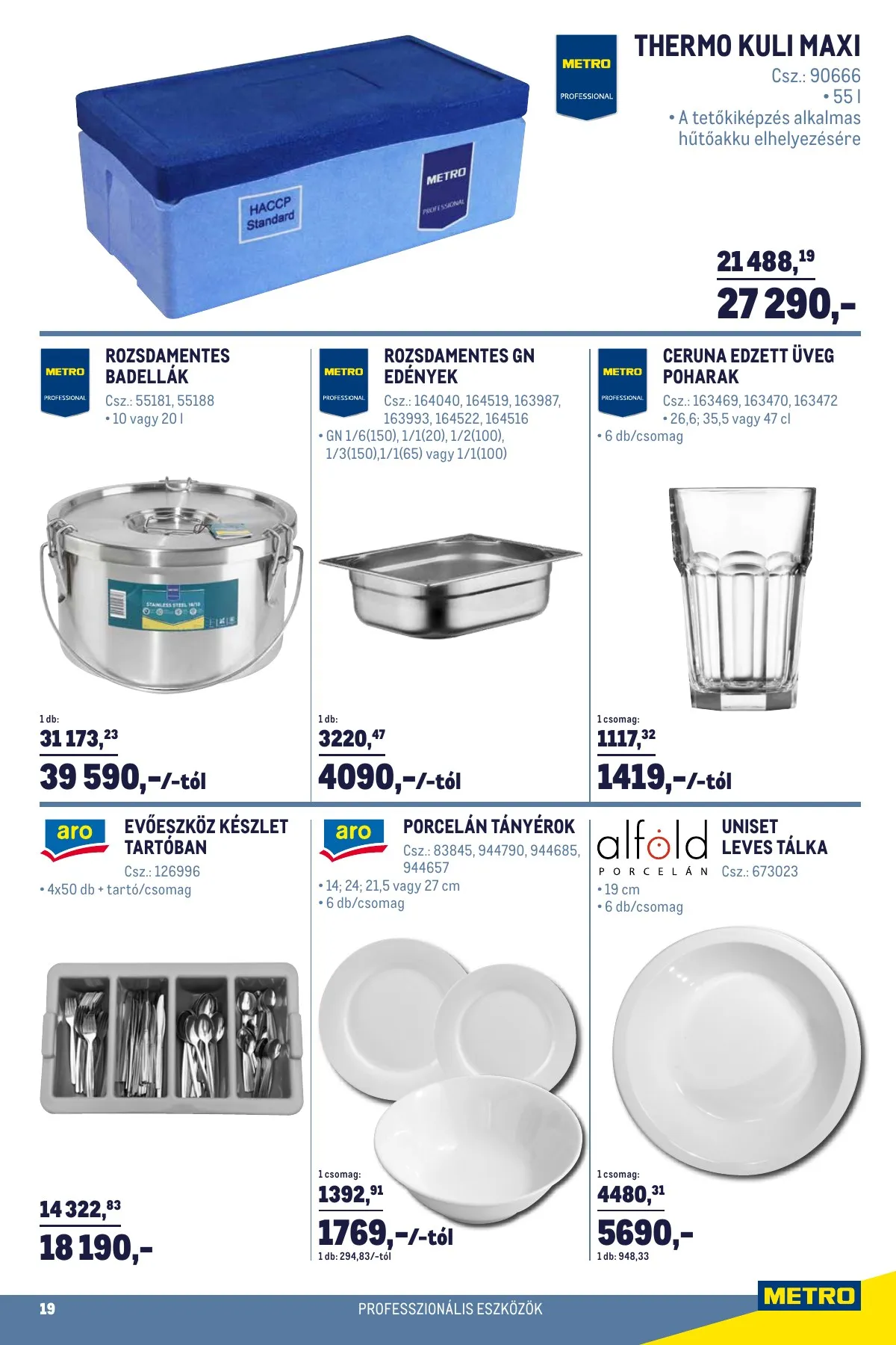 Metro akciós újság Horeca 04.20–05.17 – 19. oldal