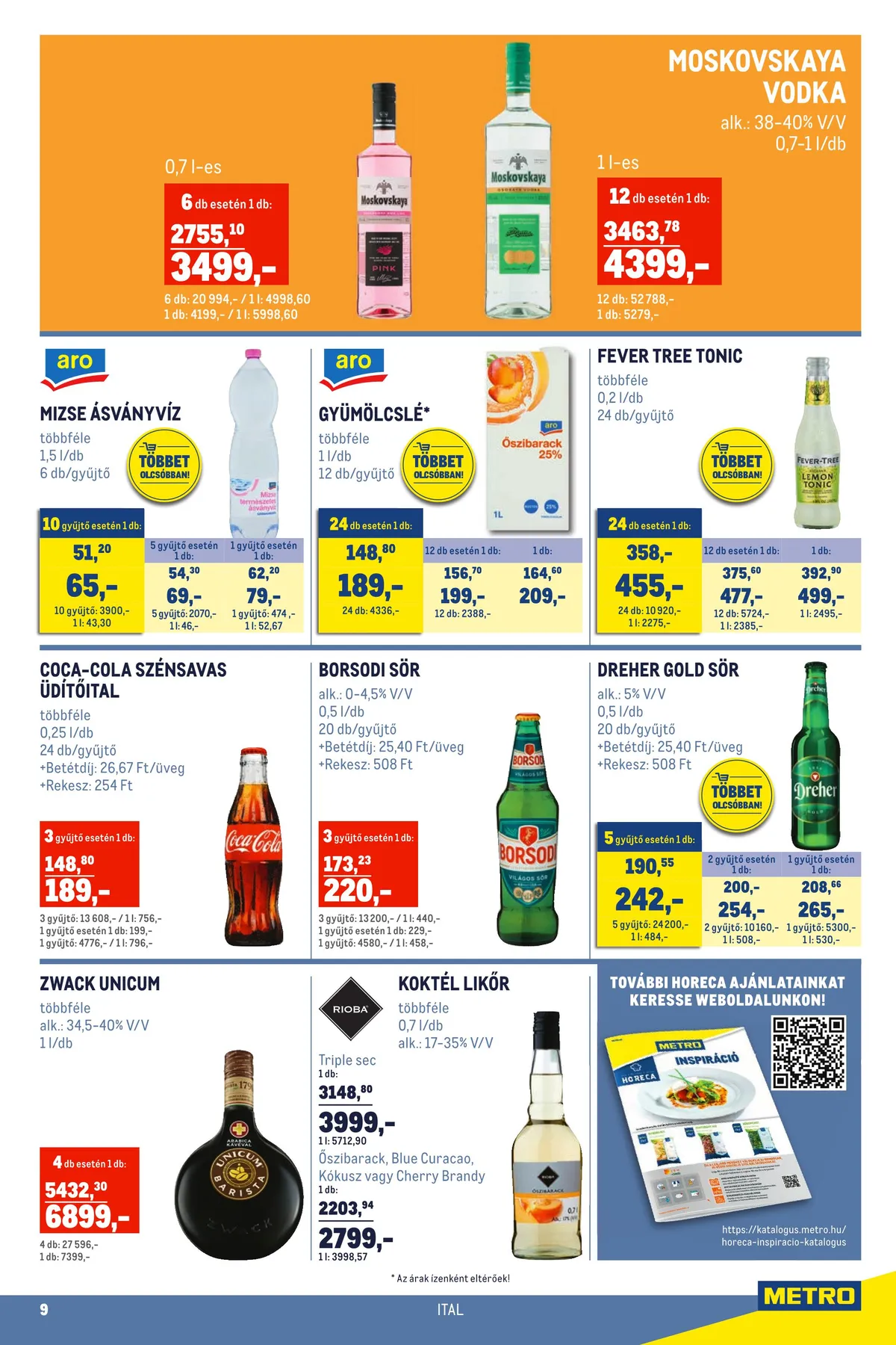 Metro akciós újság Horeca 06.15–07.12 – 9. oldal