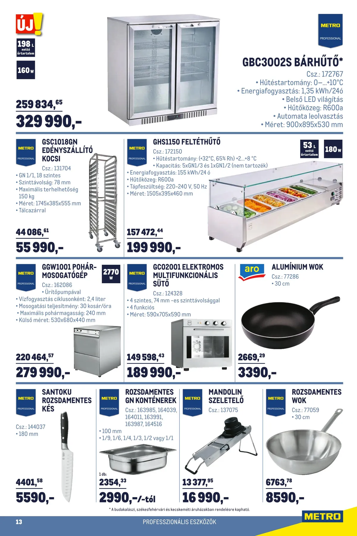 Metro akciós újság Horeca 07.13–08.09 – 13. oldal