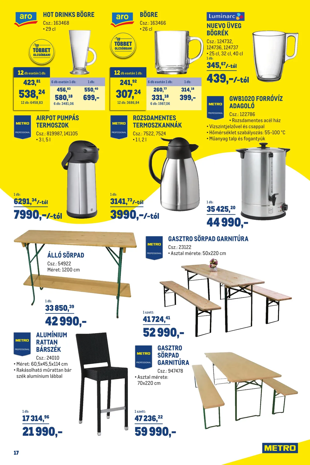 Metro akciós újság Horeca 10.05–11.01 – 17. oldal