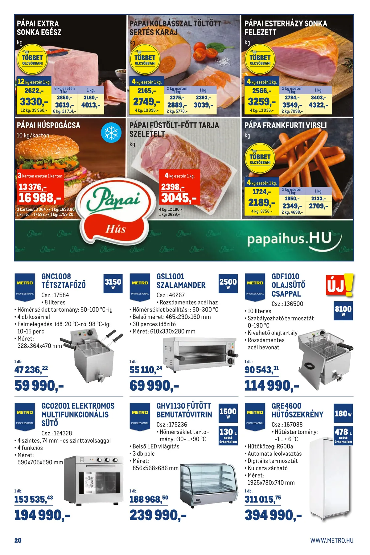 Metro akciós újság Horeca 10.05–11.01 – 20. oldal