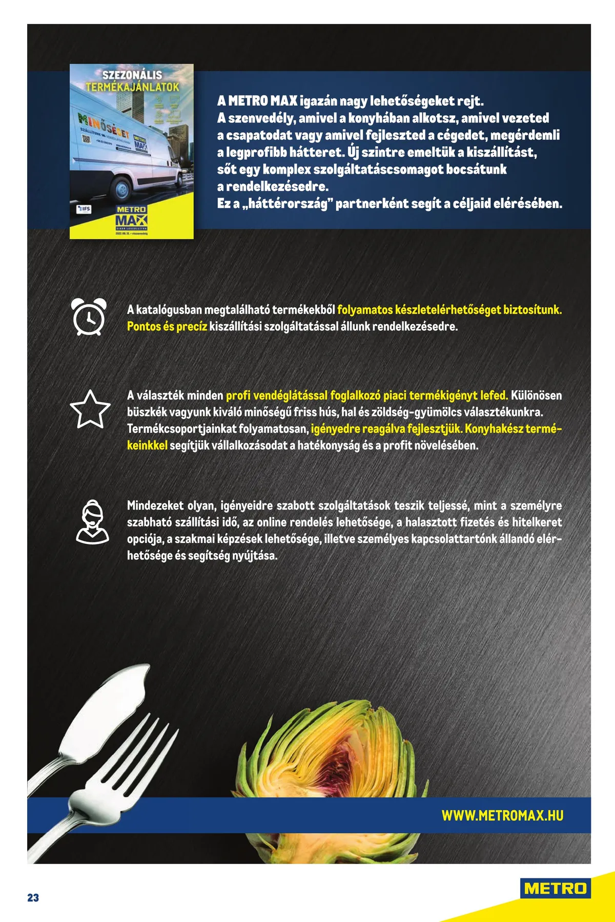 Metro akciós újság Horeca 10.05–11.01 – 23. oldal