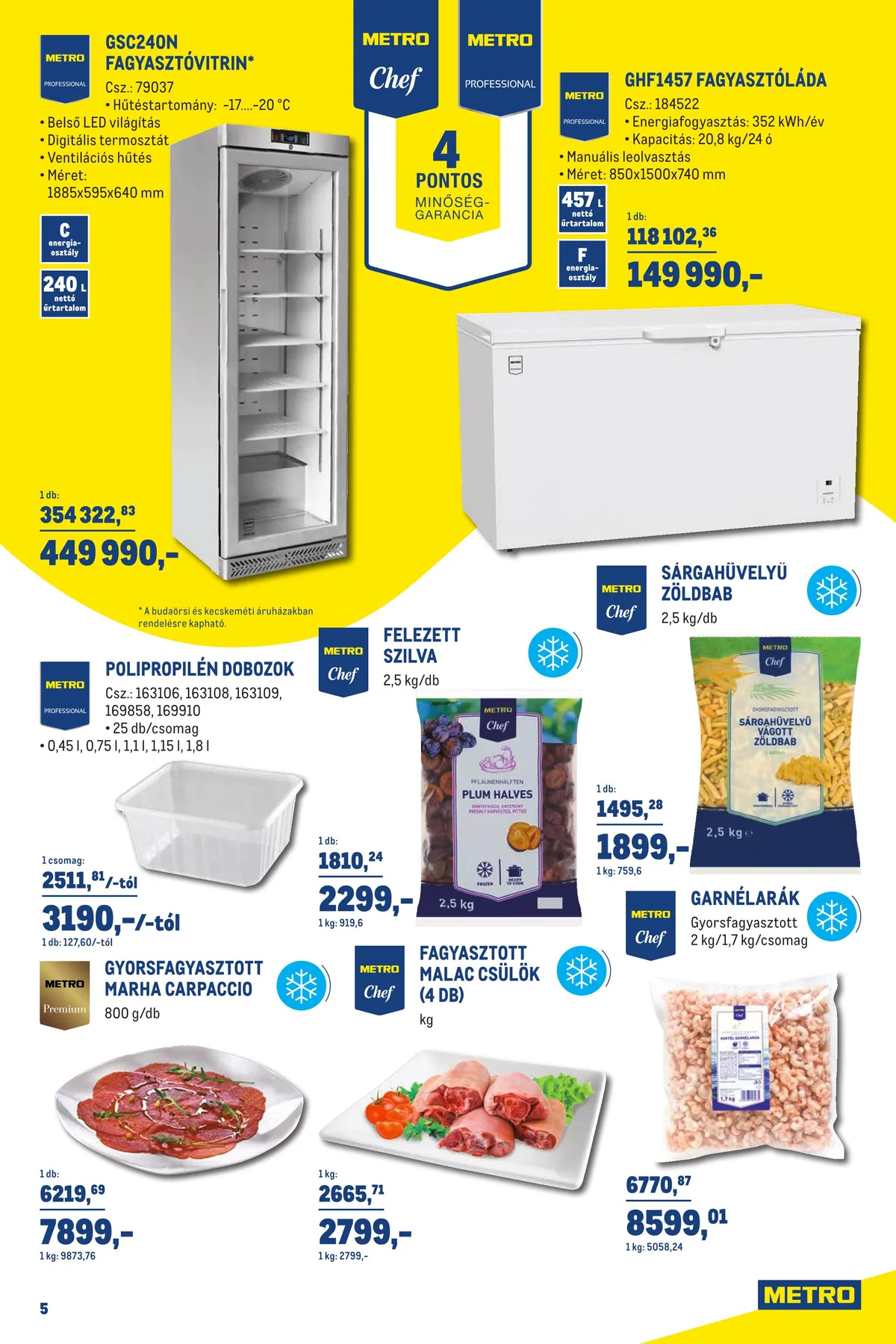 Metro akciós újság Horeca 10.05–11.01 – 5. oldal