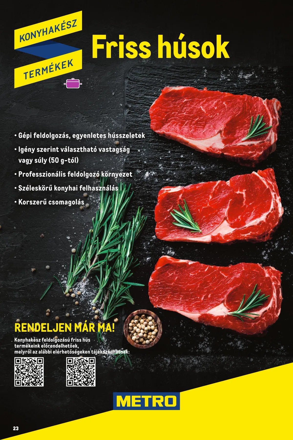 Metro akciós újság Horeca 11.02–11.29 – 23. oldal