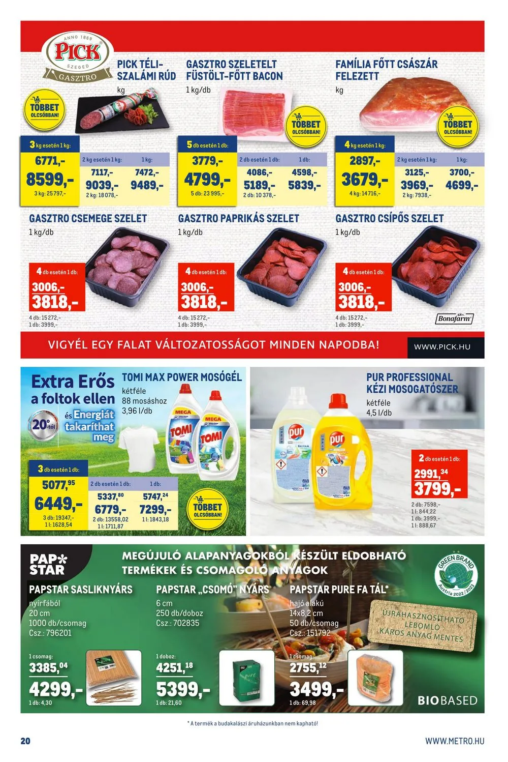Metro akciós újság Horeca 03.29–05.02 – 20. oldal