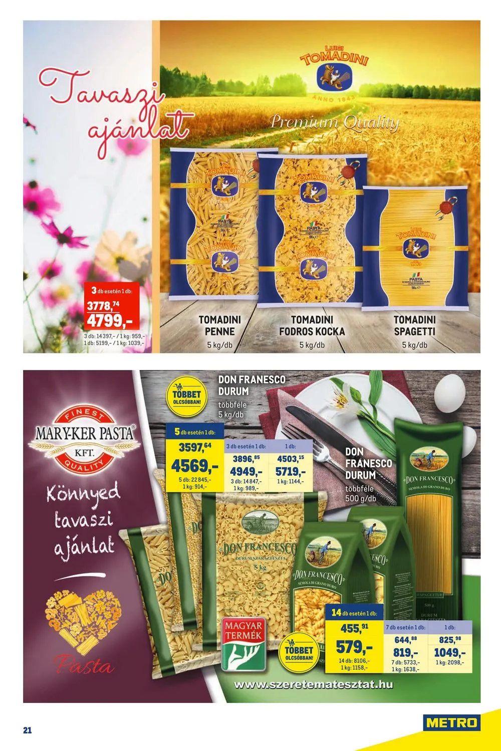 Metro akciós újság Horeca 03.29–05.02 – 21. oldal