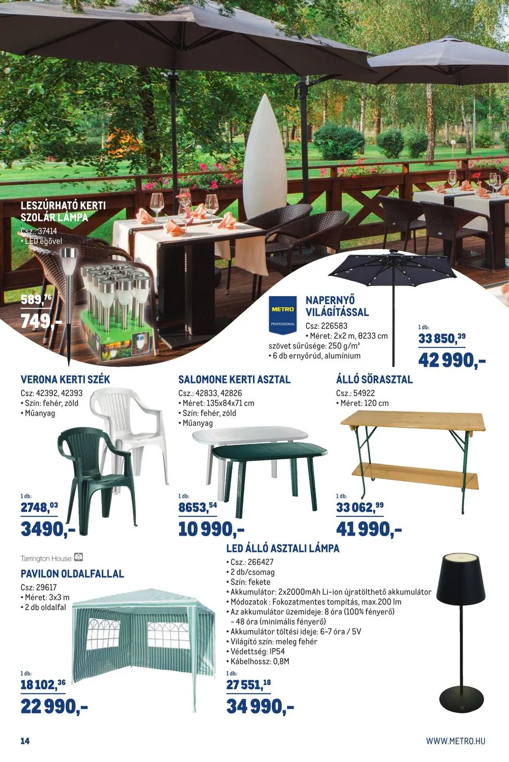 Metro akciós újság Horeca 05.03–05.30 – 14. oldal
