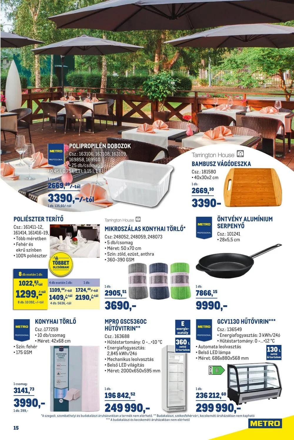 Metro akciós újság Horeca 05.03–05.30 – 15. oldal