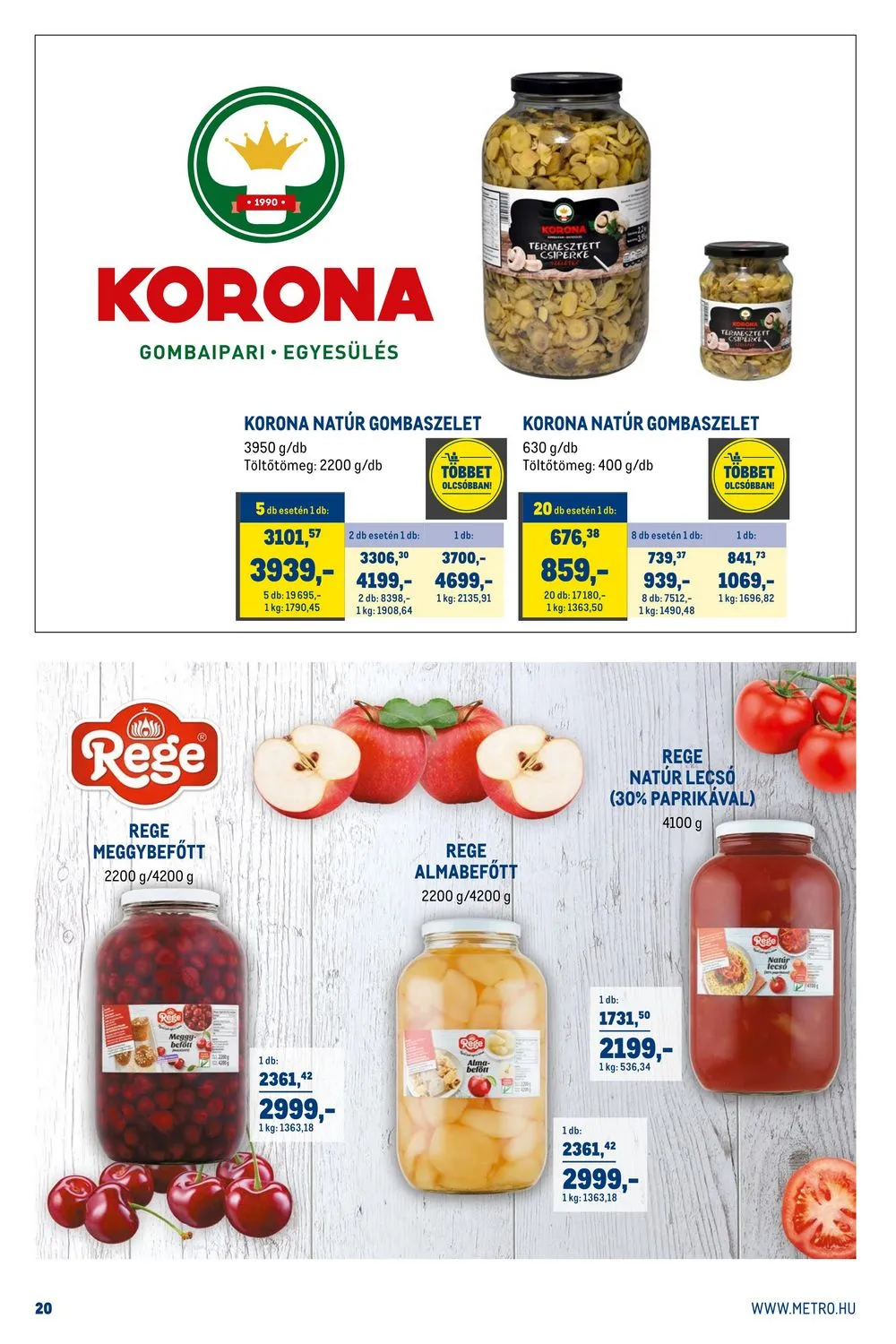 Metro akciós újság Horeca 05.31–06.27 – 20. oldal