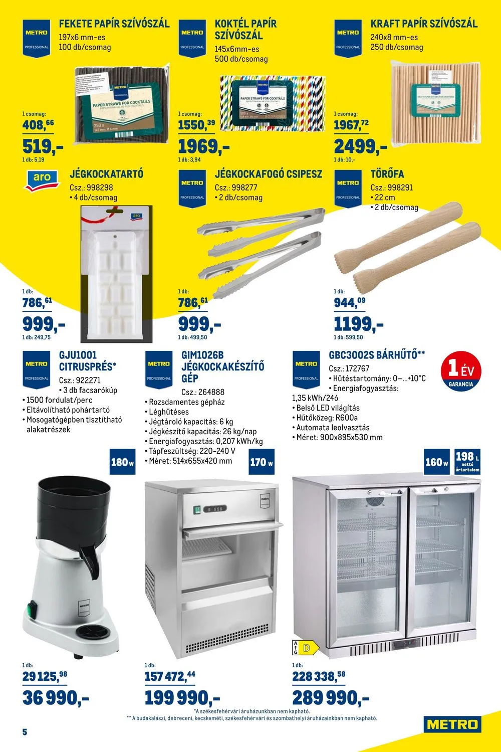 Metro akciós újság Horeca 05.31–06.27 – 5. oldal