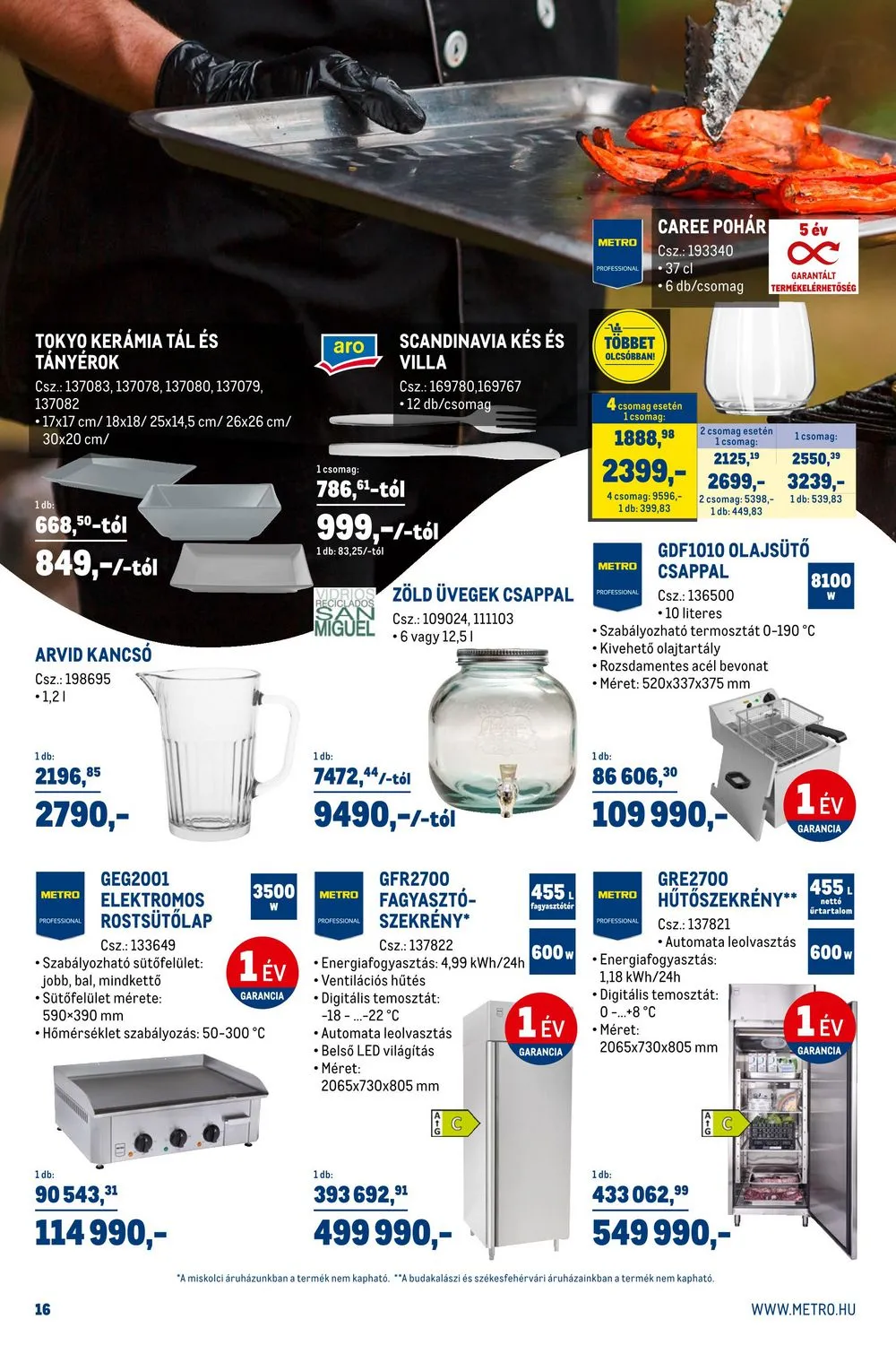 Metro akciós újság Horeca 07.26–08.22 – 16. oldal