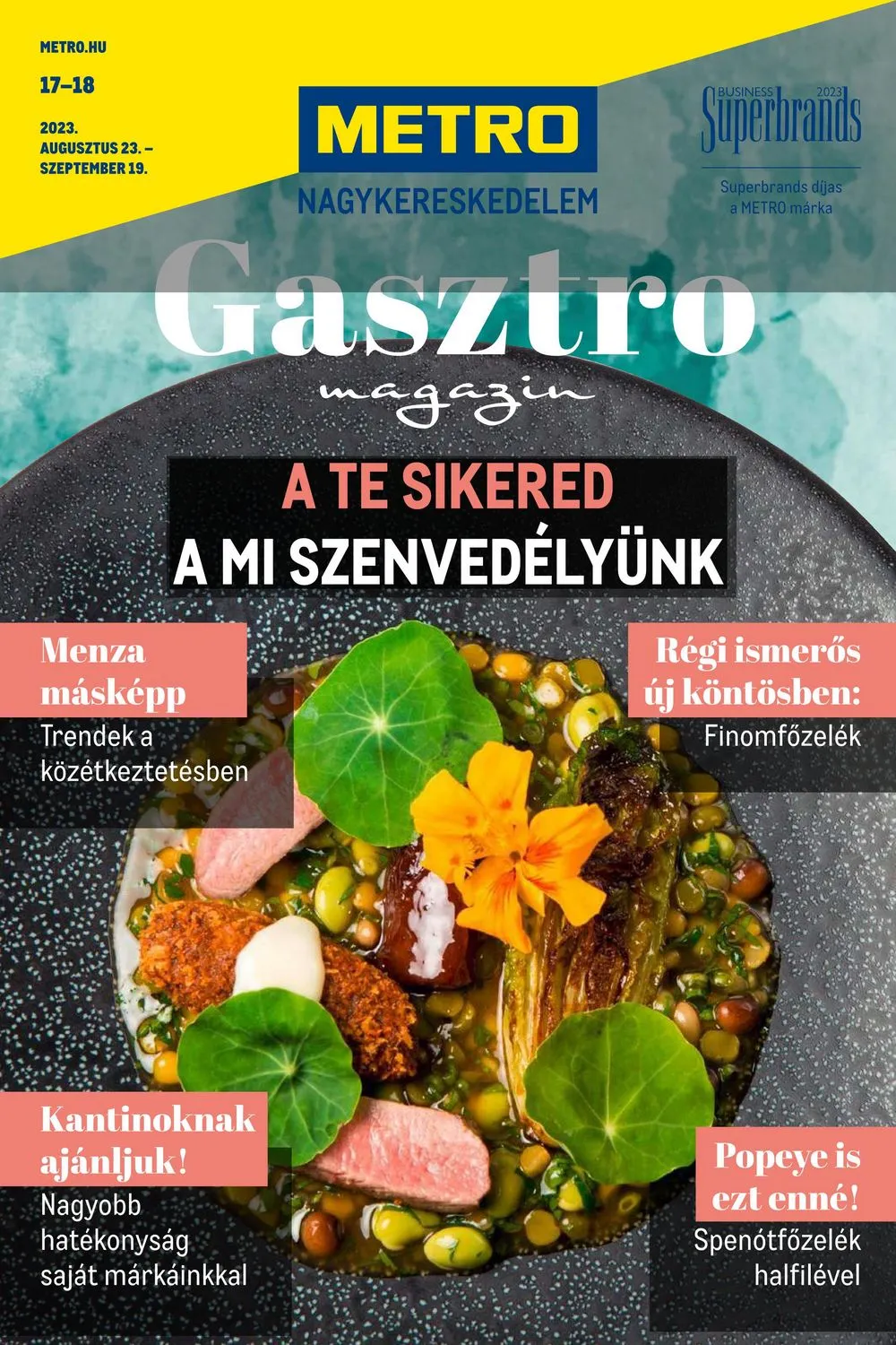 Metro akciós újság Horeca 08.23–09.19
