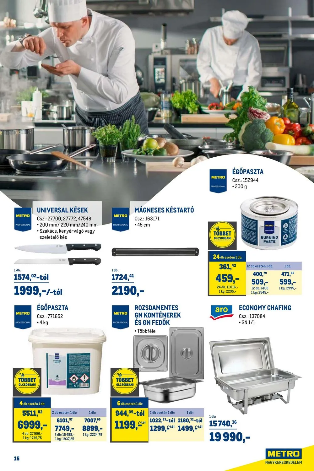 Metro akciós újság Horeca 08.23–09.19 – 15. oldal