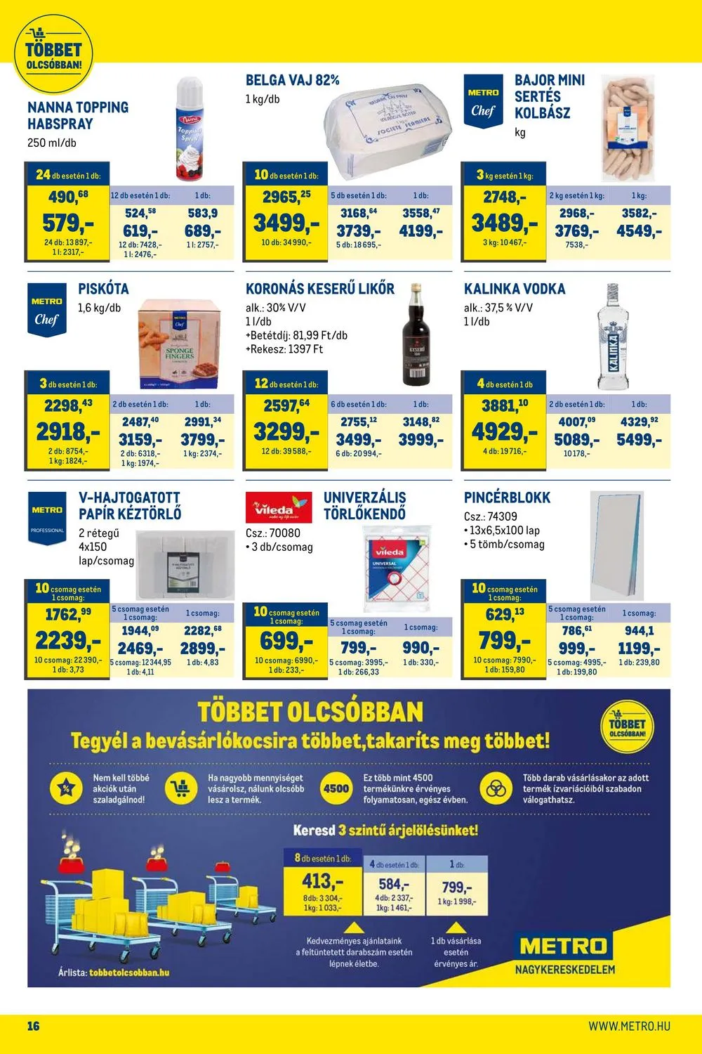 Metro akciós újság Horeca 08.23–09.19 – 16. oldal