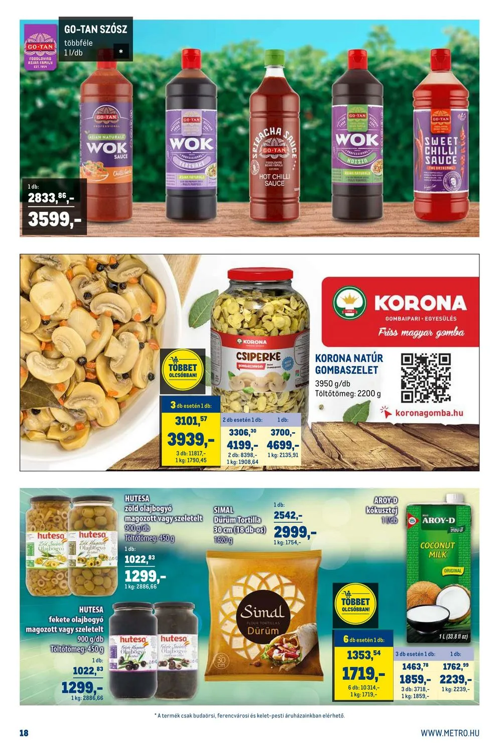 Metro akciós újság Horeca 08.23–09.19 – 18. oldal