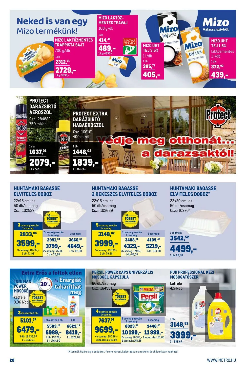 Metro akciós újság Horeca 08.23–09.19 – 20. oldal