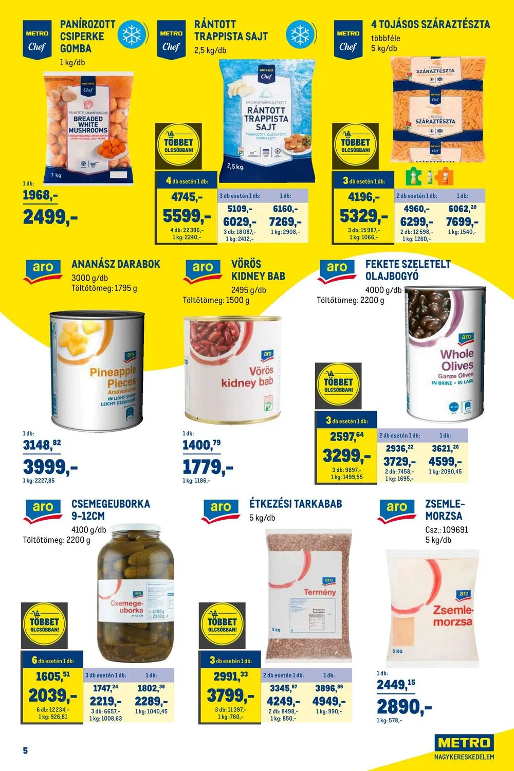Metro akciós újság Horeca 08.23–09.19 – 5. oldal