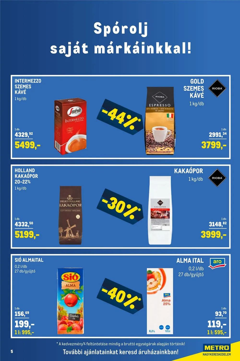 Metro akciós újság Horeca 09.20–10.17 – 5. oldal