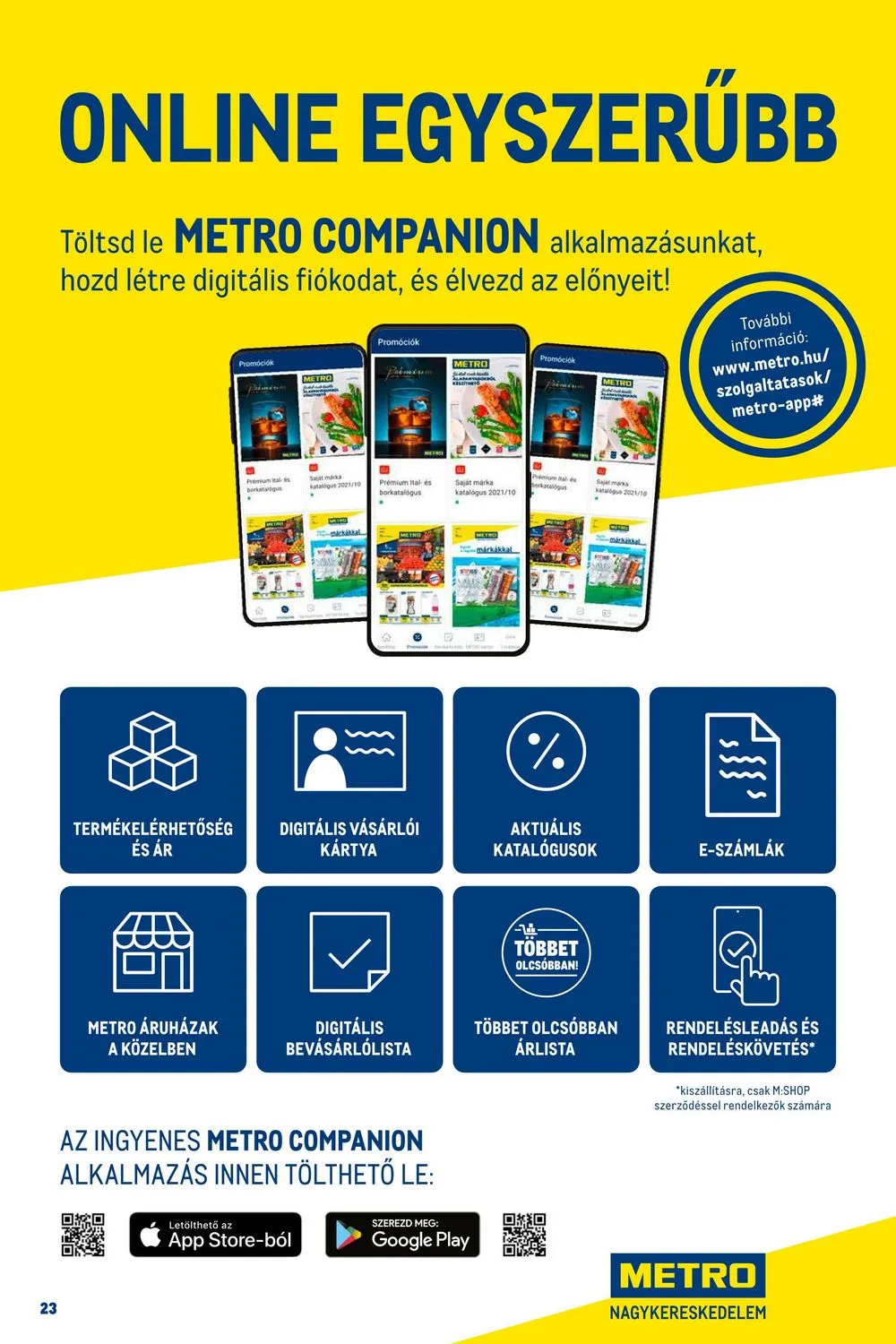 Metro akciós újság Horeca 11.02–11.30 – 23. oldal