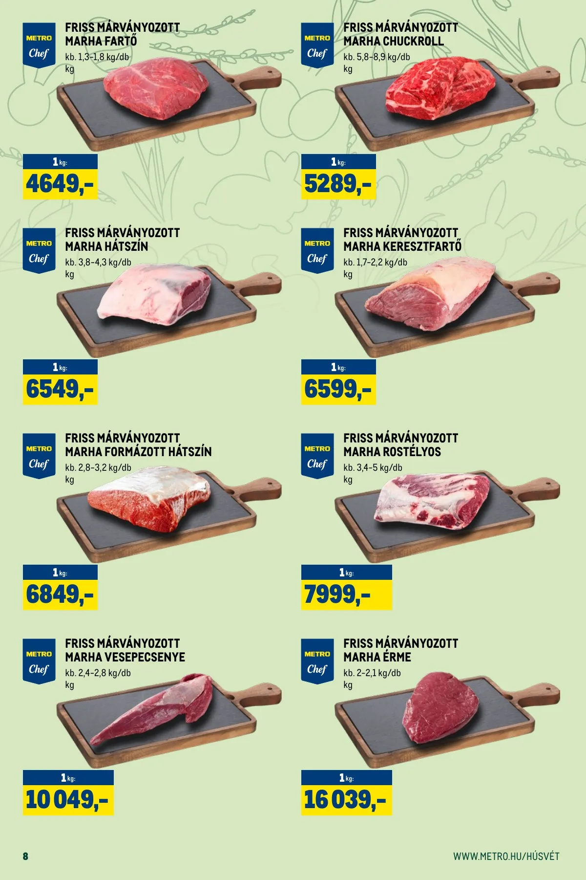 Metro akciós újság Húsvét Nagyban 03.01–04.04 – 8. oldal