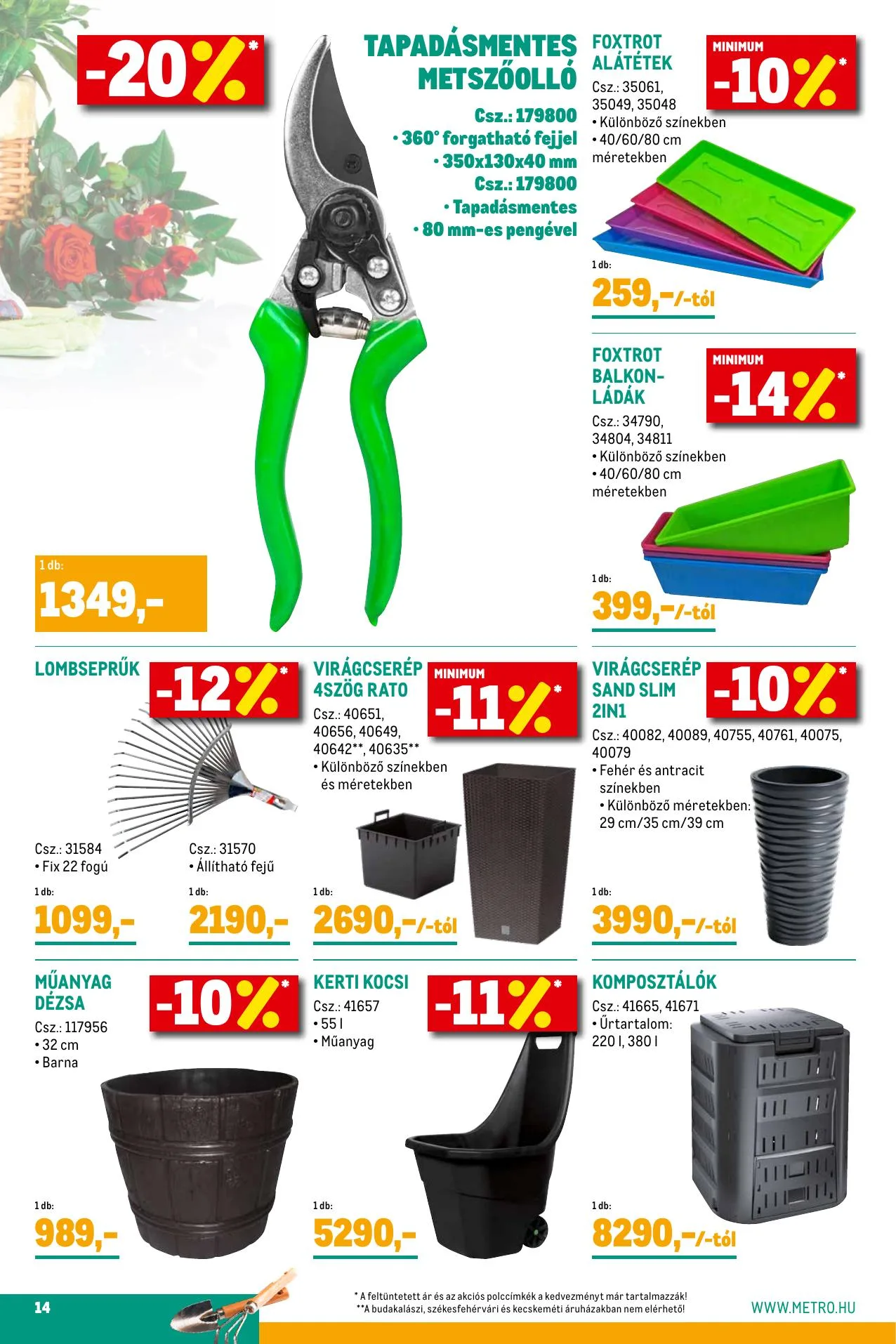 Metro akciós újság Kert 04.07–05.04 – 14. oldal