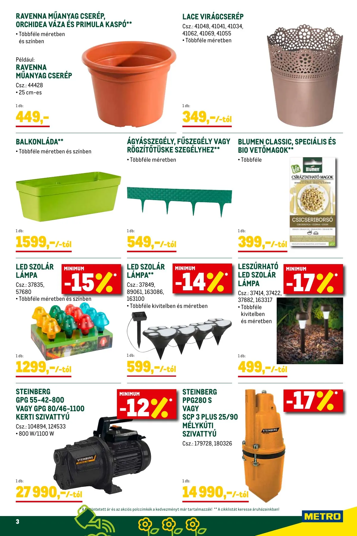 Metro akciós újság Kert 03.30–05.03 – 3. oldal