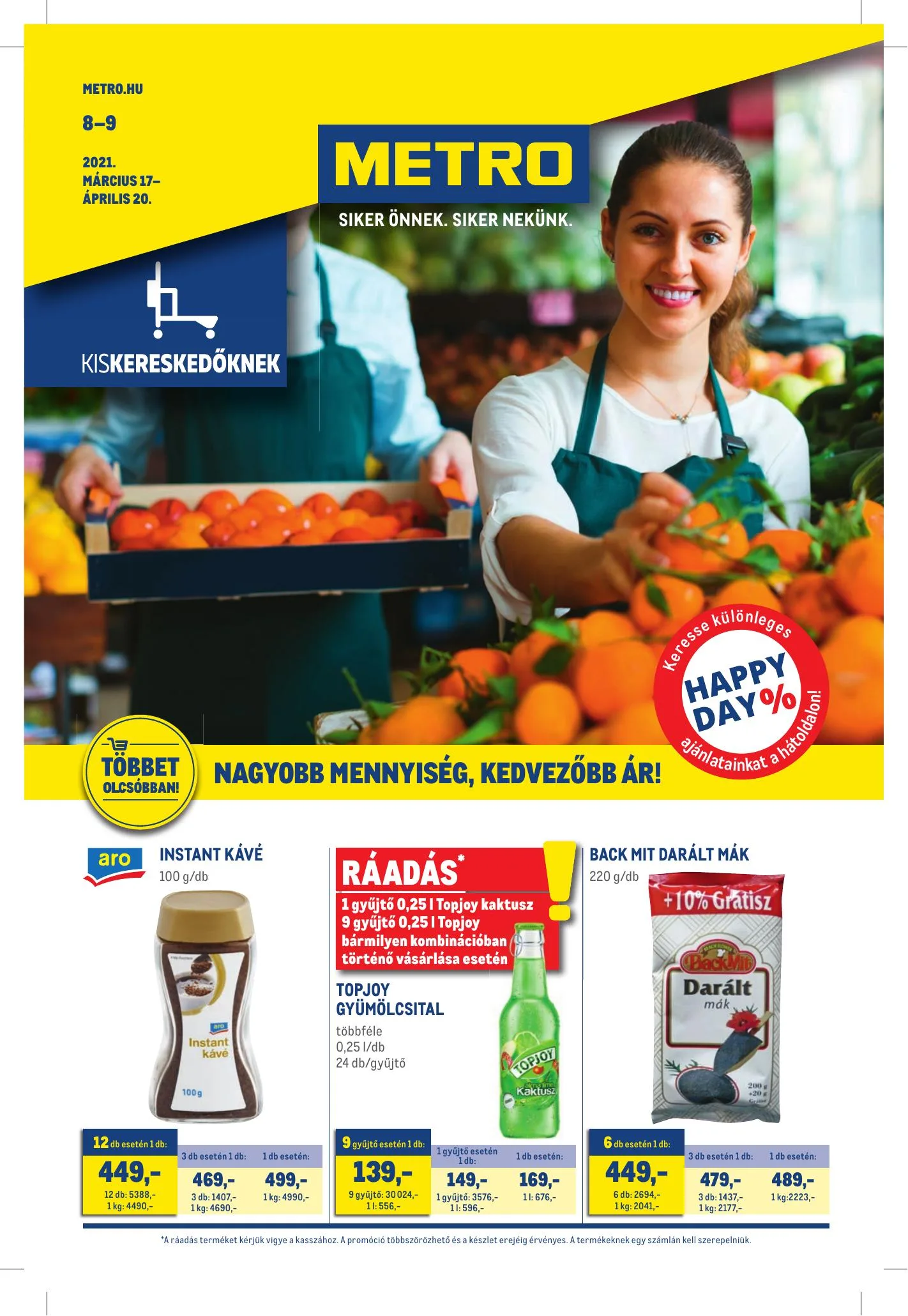 Metro akciós újság Kiskereskedoknek 03.17–04.20