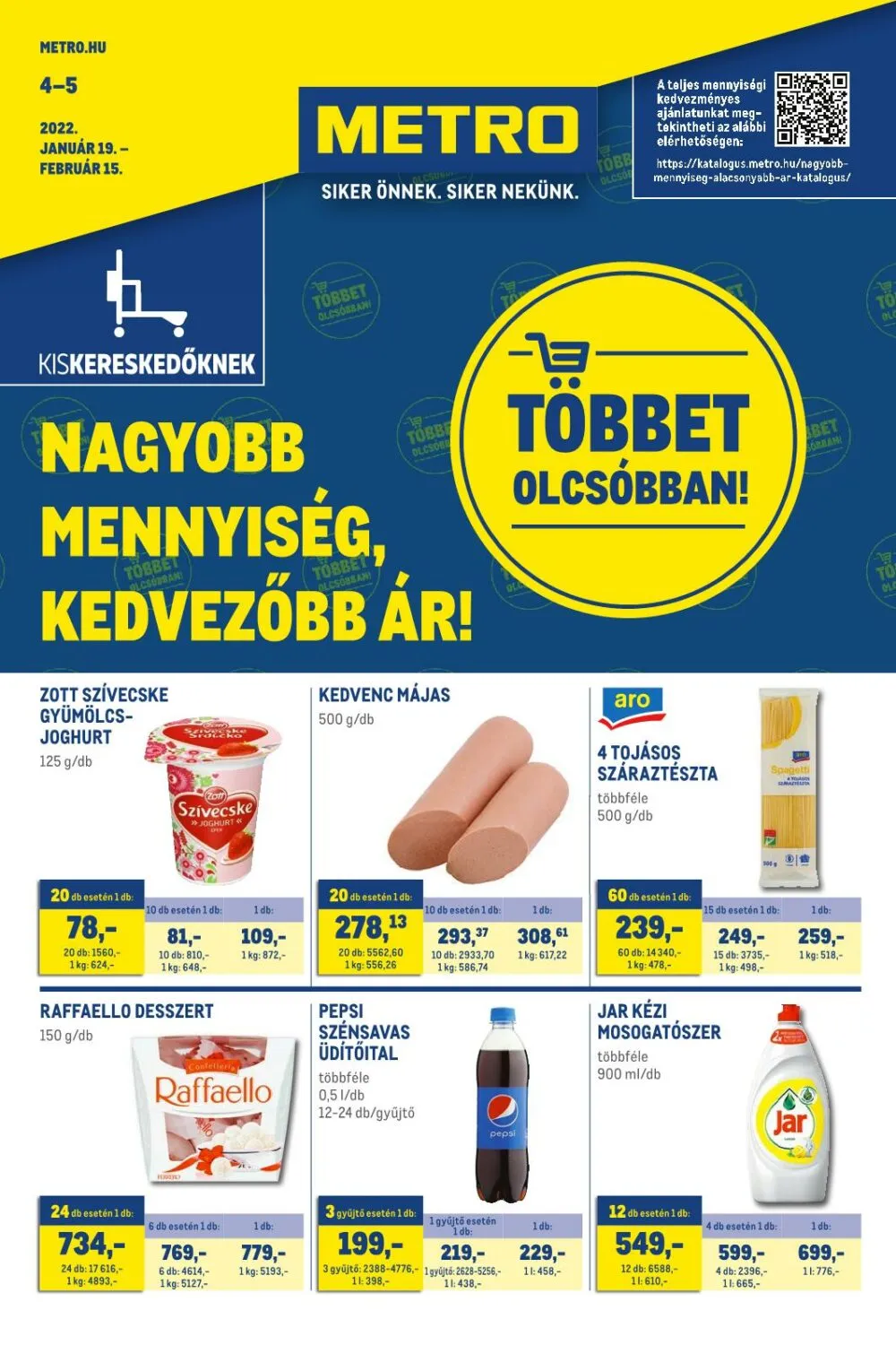 Metro akciós újság Kiskereskedoknek 01.19–02.15