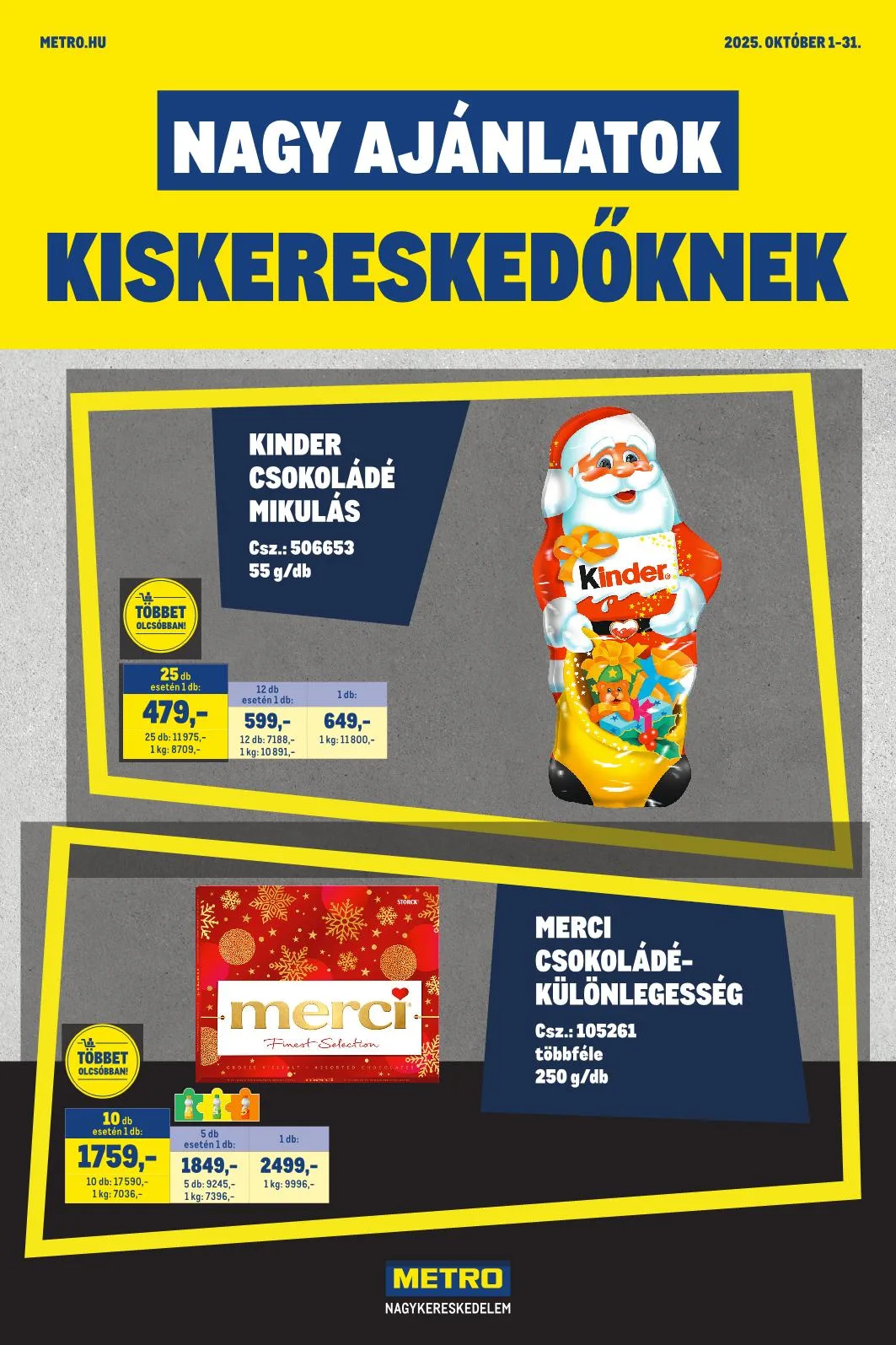 Metro akciós újság Kiskereskedoknek 10.01–10.31