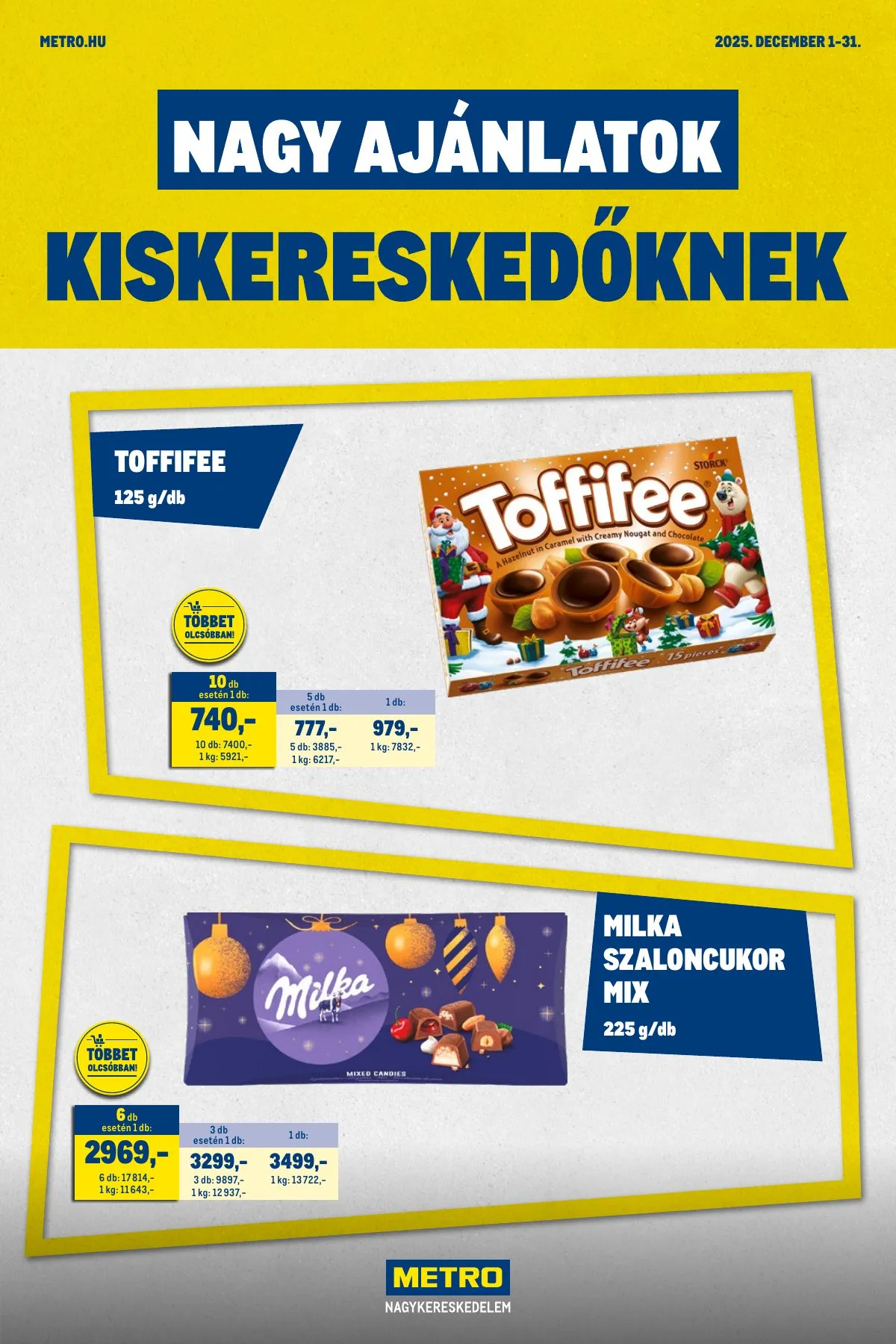 Metro akciós újság Kiskereskedoknek 12.01–12.31