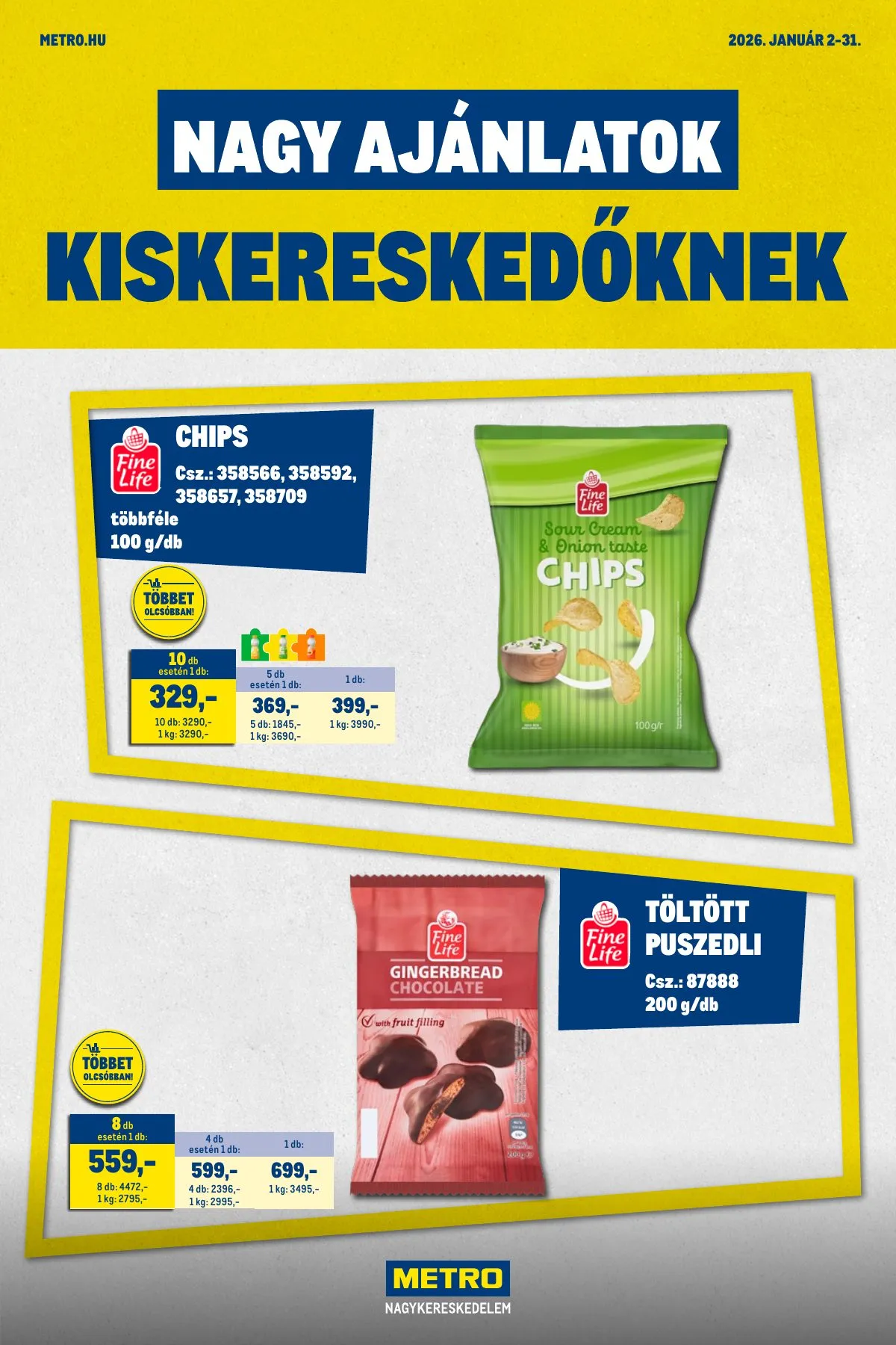 Metro akciós újság Kiskereskedoknek 01.02–01.31