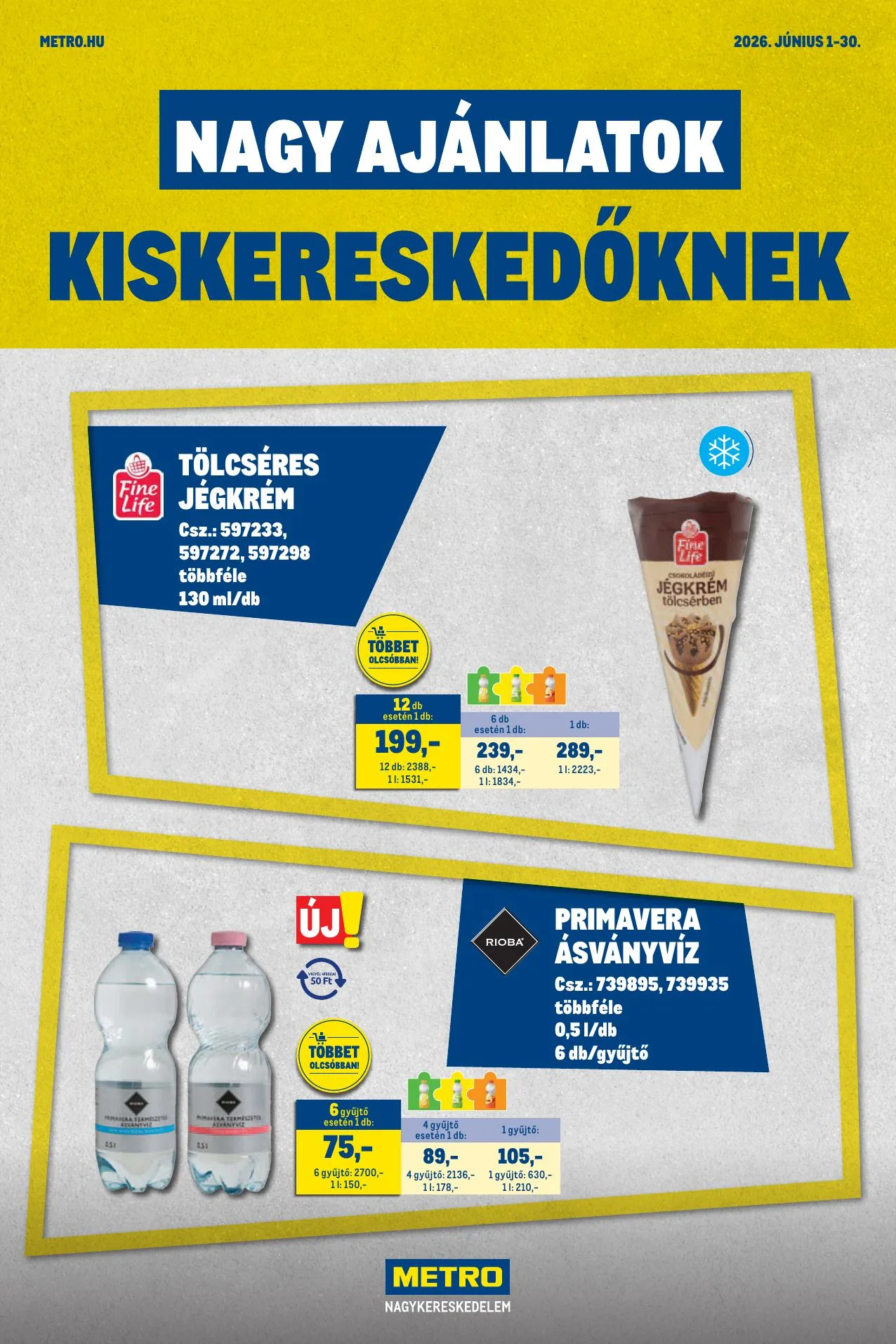 Metro akciós újság Kiskereskedoknek 06.01–06.30