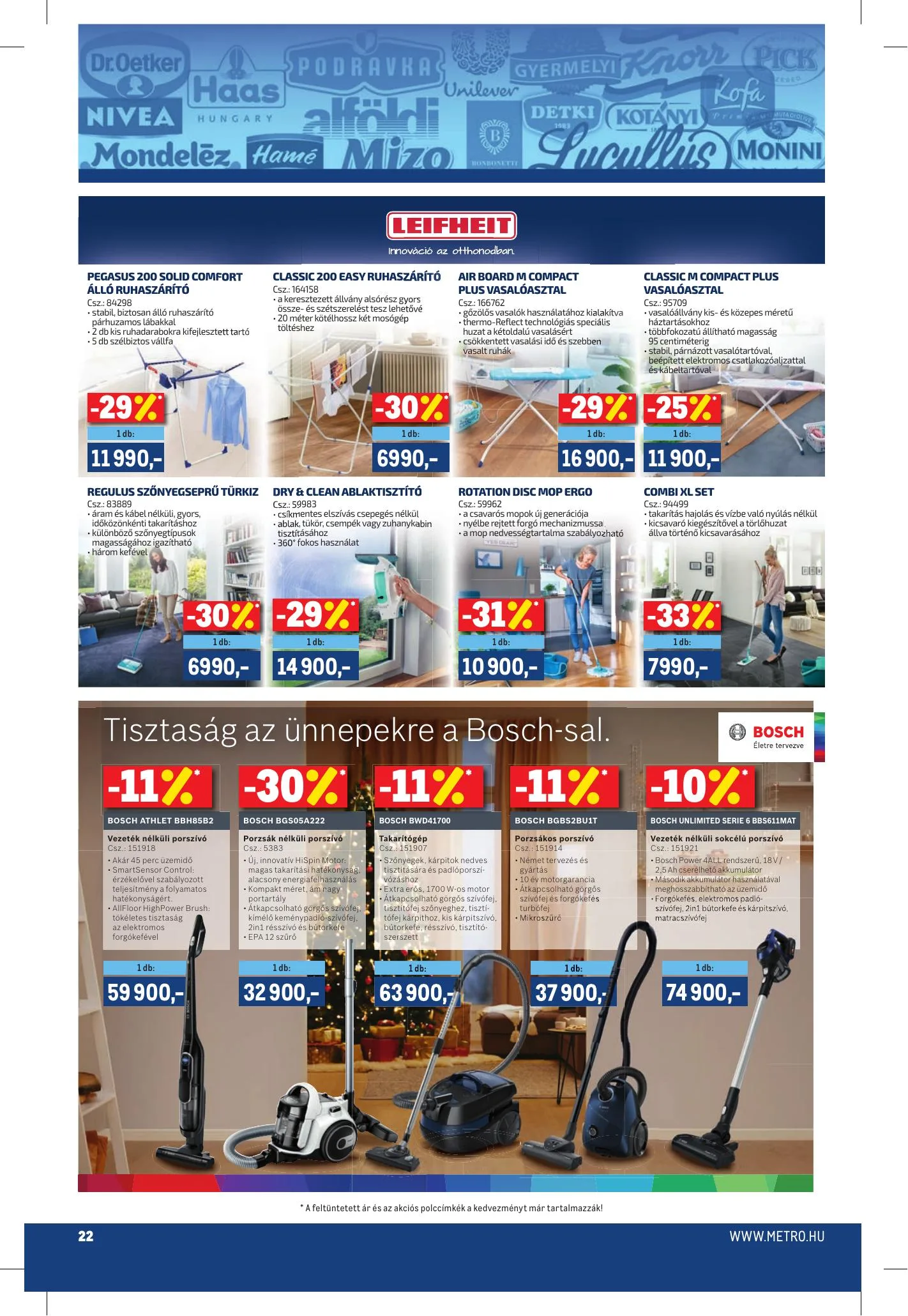 Metro akciós újság Markak 12.01–12.14 – 22. oldal