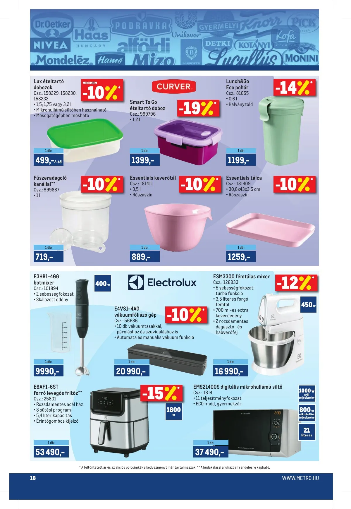 Metro akciós újság Markek 03.16–03.29 – 18. oldal