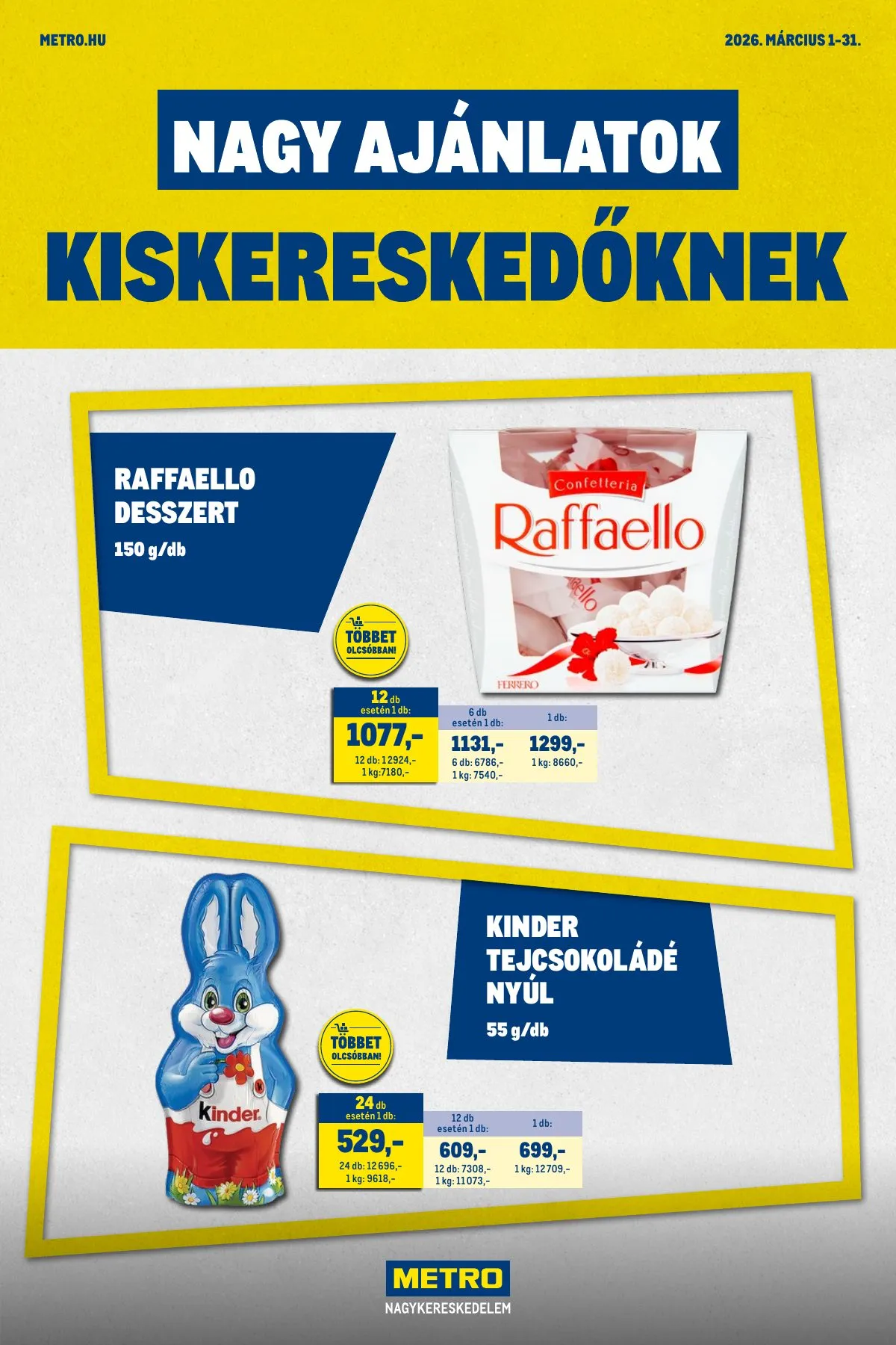 Metro akciós újság Nagy ajanlatok kiskereskedoknek 03.01–03.31